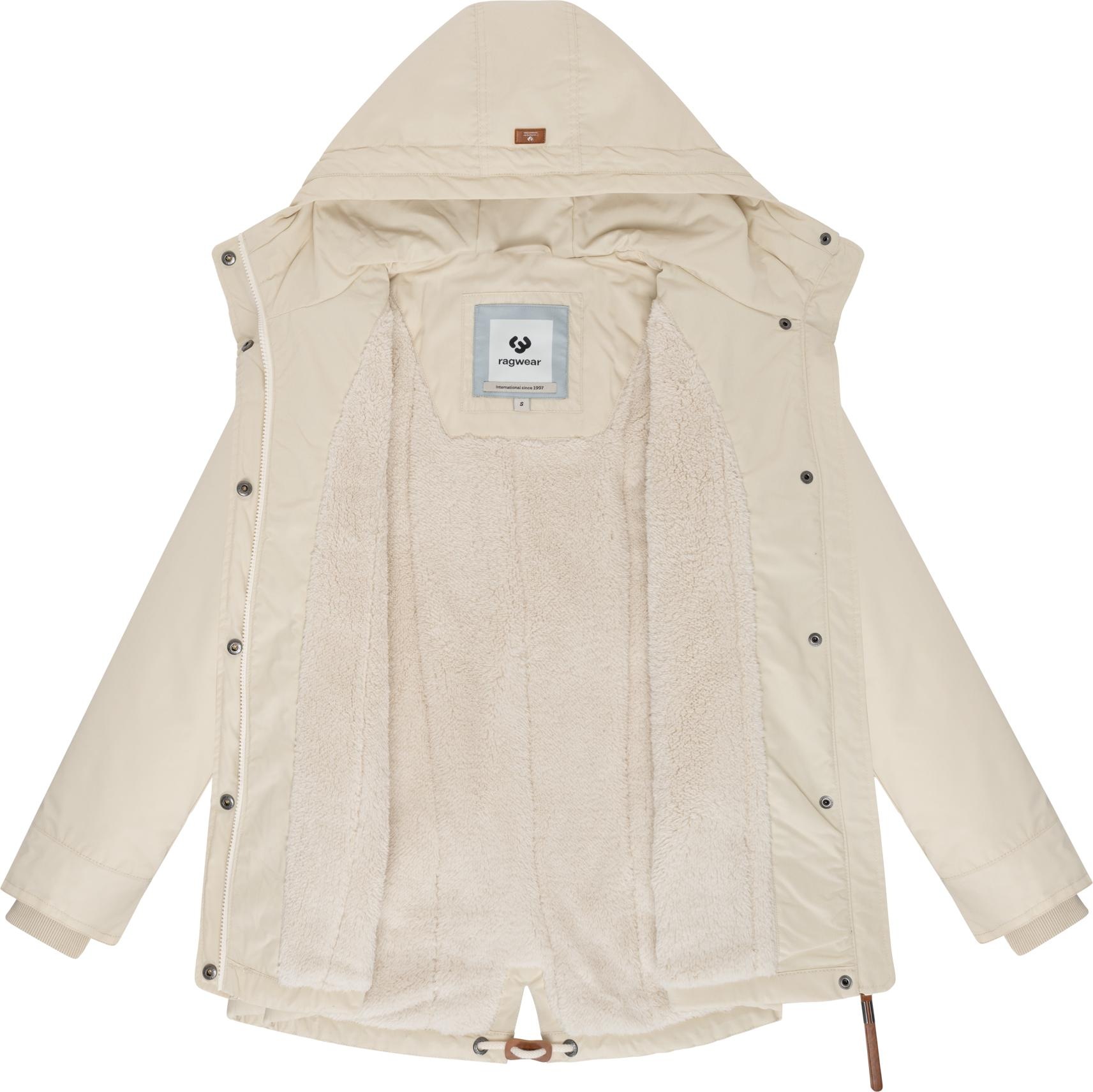 Ragwear Winterjacke »Parkker Warm YOUMODO«, mit Kapuze, Winter Parka mit kuscheligem Teddy-Innenfutter