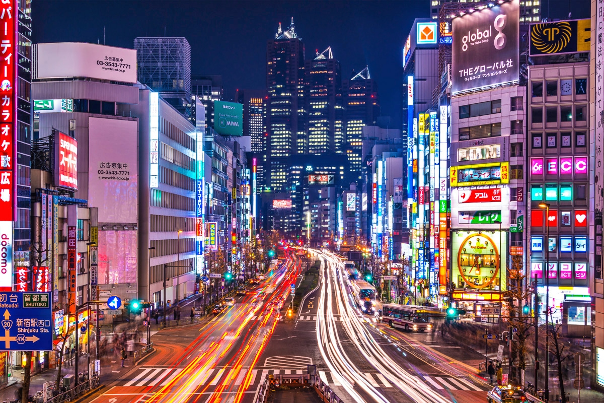 Papermoon Fototapete "Japan bei Nacht"