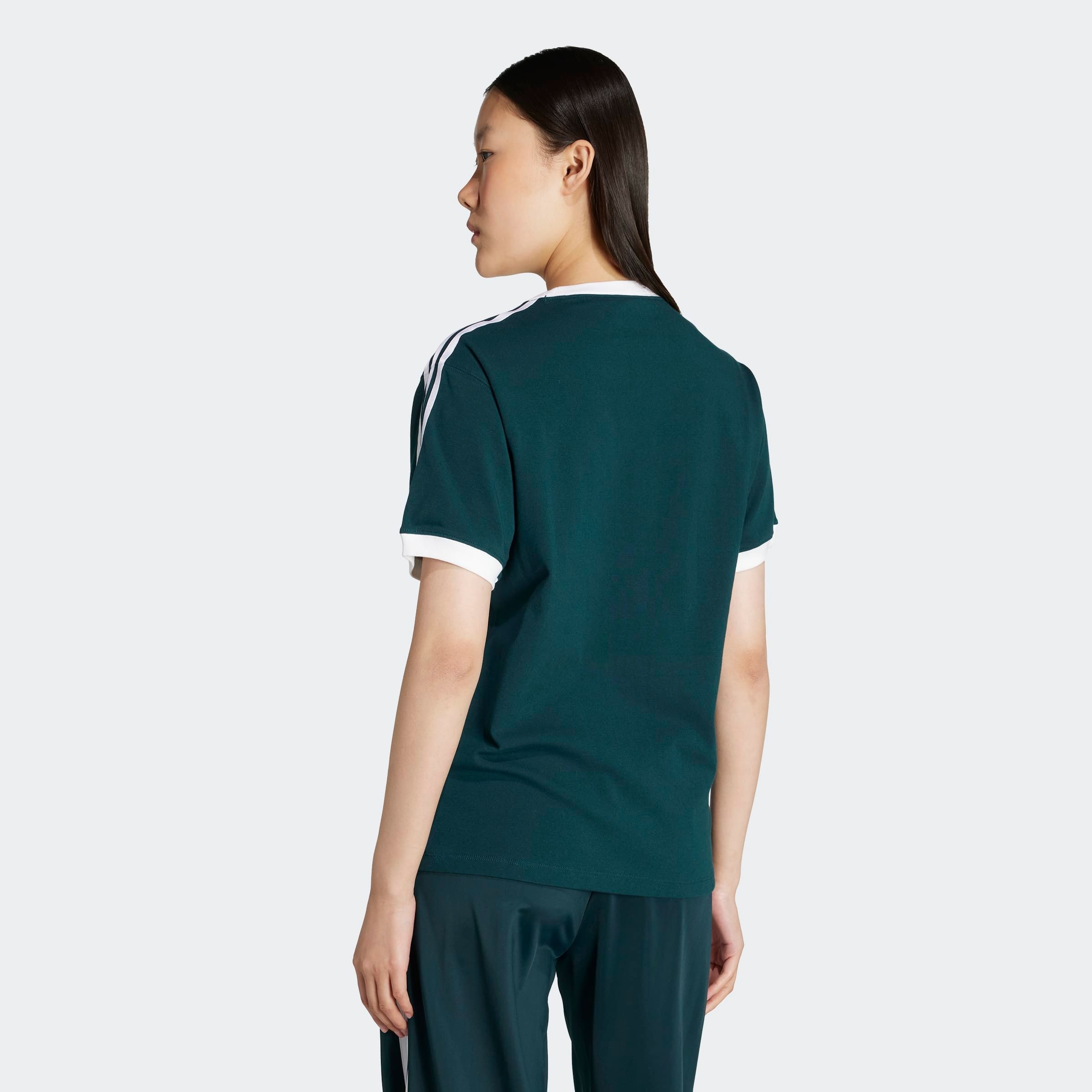 adidas Originals T-Shirt "3-STREIFEN" ohne Verschluss, mit Rippdetails, aus günstig online kaufen