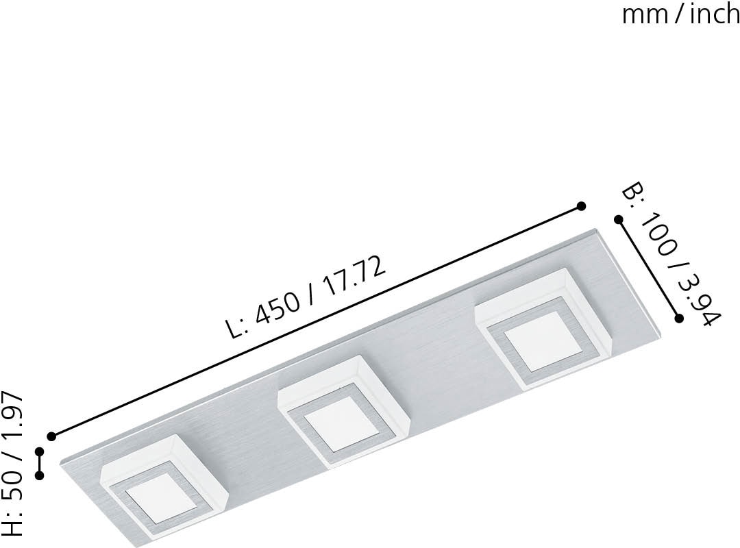 EGLO LED Deckenleuchte »MASIANO«, 3 flammig-flammig, LED tauschbar