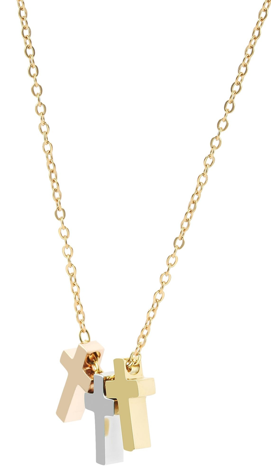 Kette ohne Anhänger ADELIA´S "Damen Halskette mit Anhänger – aus Edelstahl", gold, Halsketten, Damen, 42cm, Edelstahl, Ideal als Geschenk zum einfach so