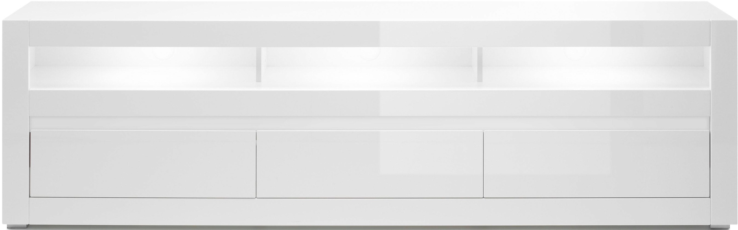 Home affaire Lowboard "Carat" Breite 217 cm, Zierleiste 1x betonfarben und günstig online kaufen