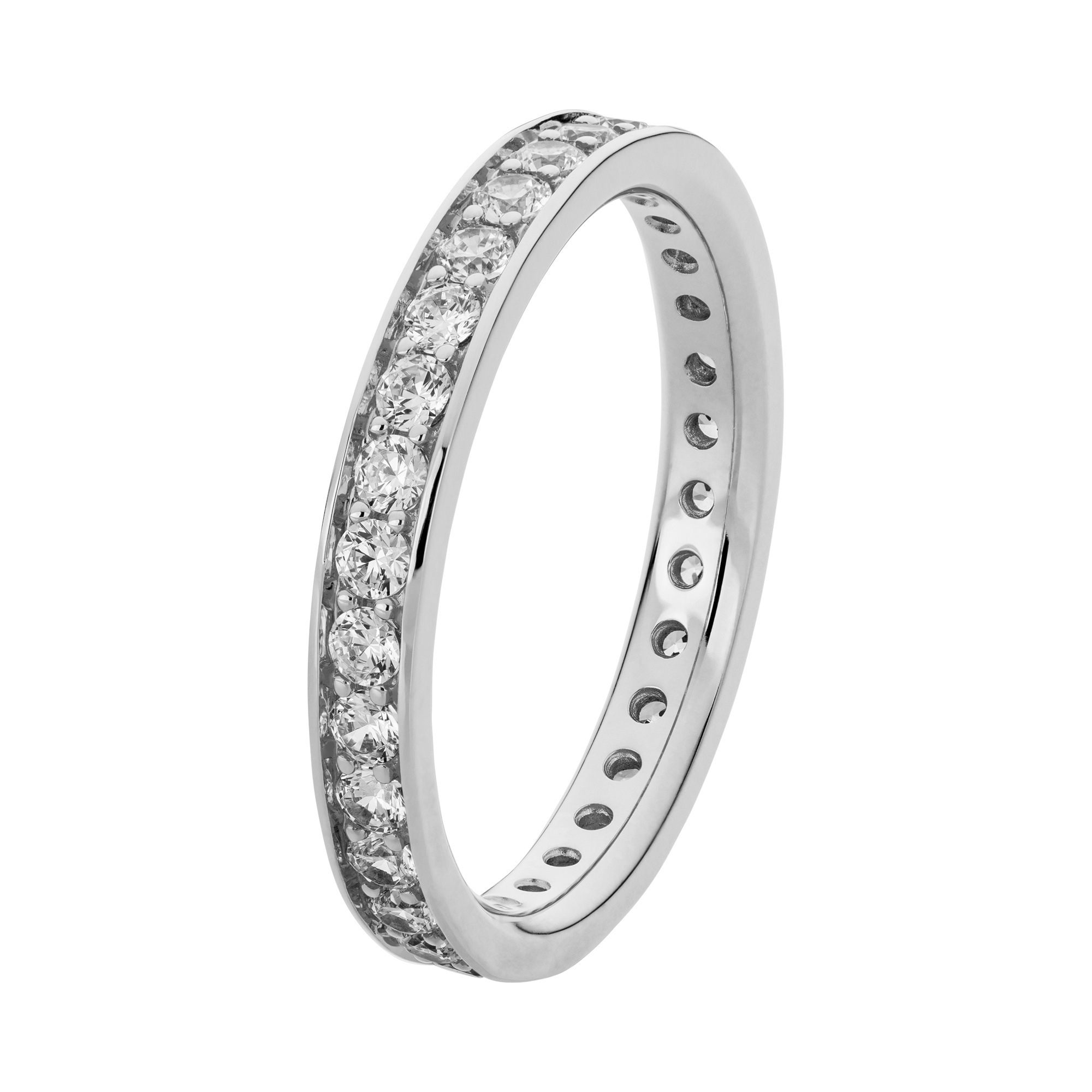 Orolino Fingerring »333/- Weißgold glanz synth. Zirkonia«