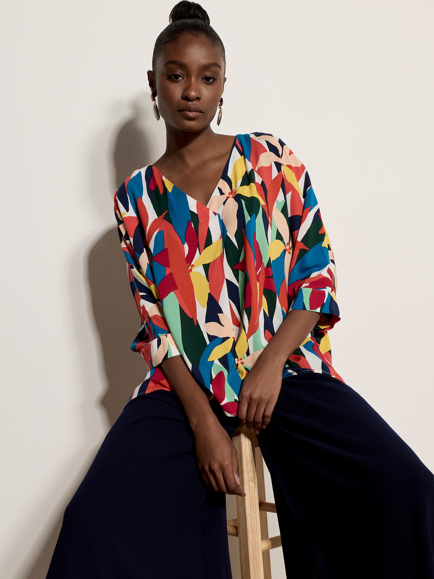 Apricot Klassische Bluse »Blusentop« mit Farbblock-Muster
