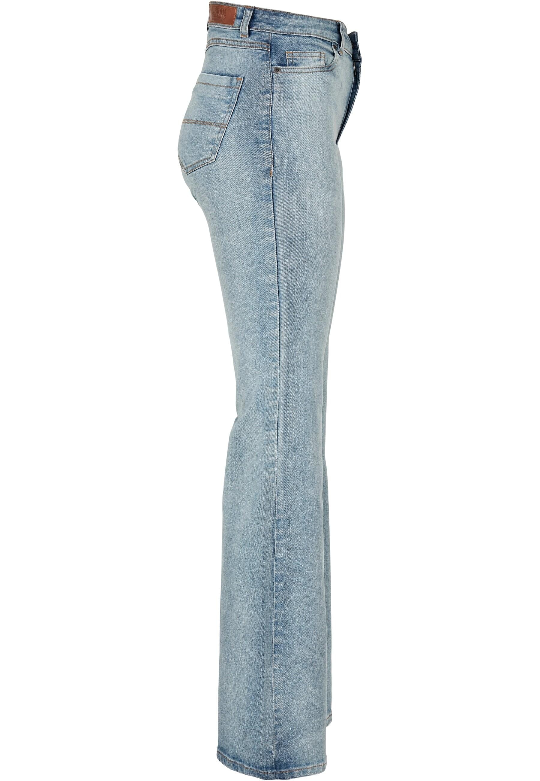 URBAN CLASSICS Bequeme Jeans »Urban Classics Damen Ladies High Waist Flared Denim Pants«, (1 tlg.)