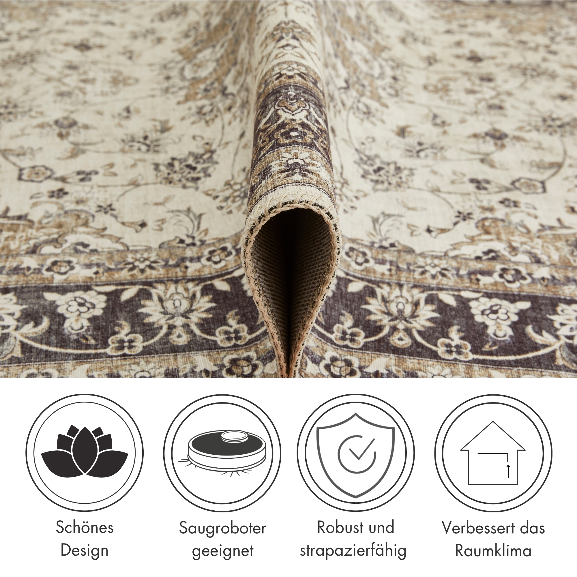 LUXOR living Teppich »Prima 3«, rechteckig, 7 mm Höhe, Kurzflor, Orient-Optik, Vintage Design, auch als Läufer erhältlich