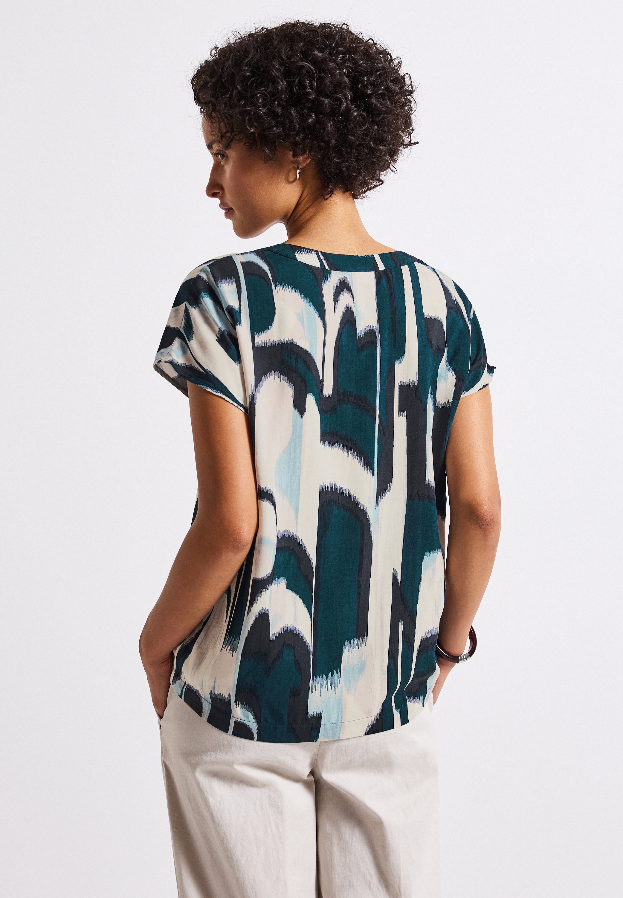 STREET ONE Kurzarmbluse, aus softer Viskose günstig online kaufen