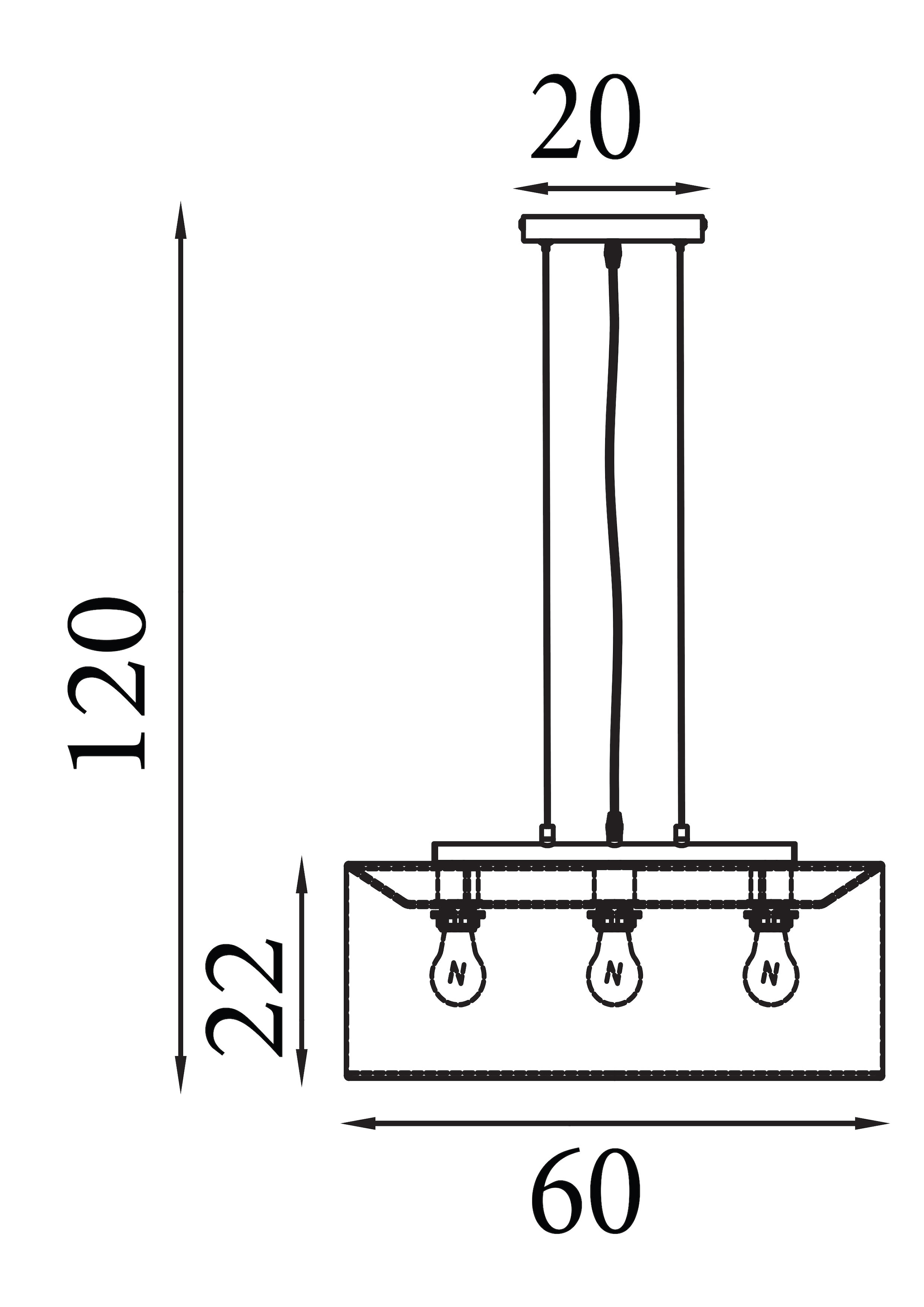 Searchlight Pendelleuchte »Hessian 3Lt Anhänger, Schwarzmetall mit Leinenschirm« E27 1 Stk.