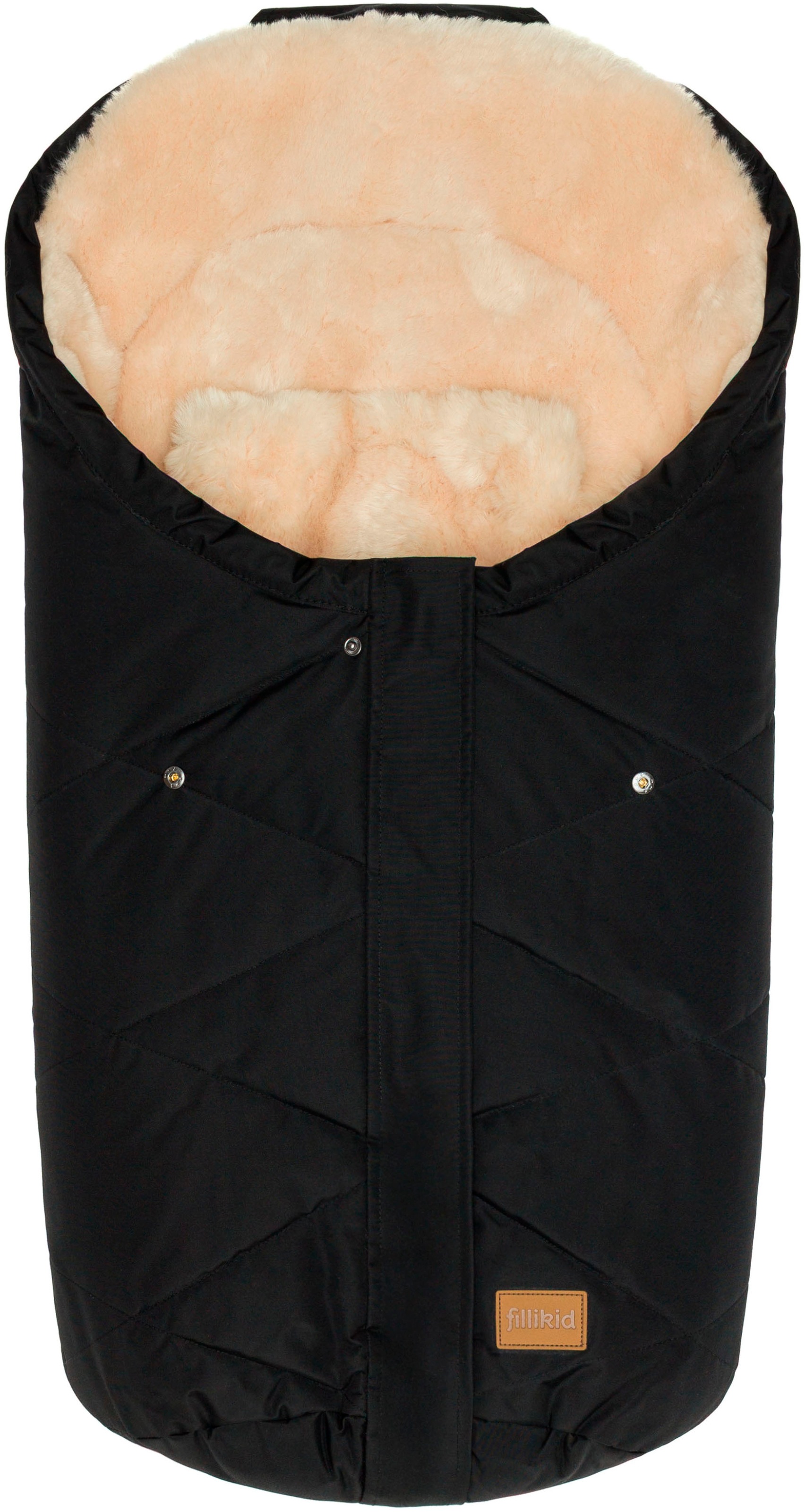FILLIKID Kinder Fußsack "Vegan Style, Winterfußsack", schwarz, Polyamid, Fußsäcke