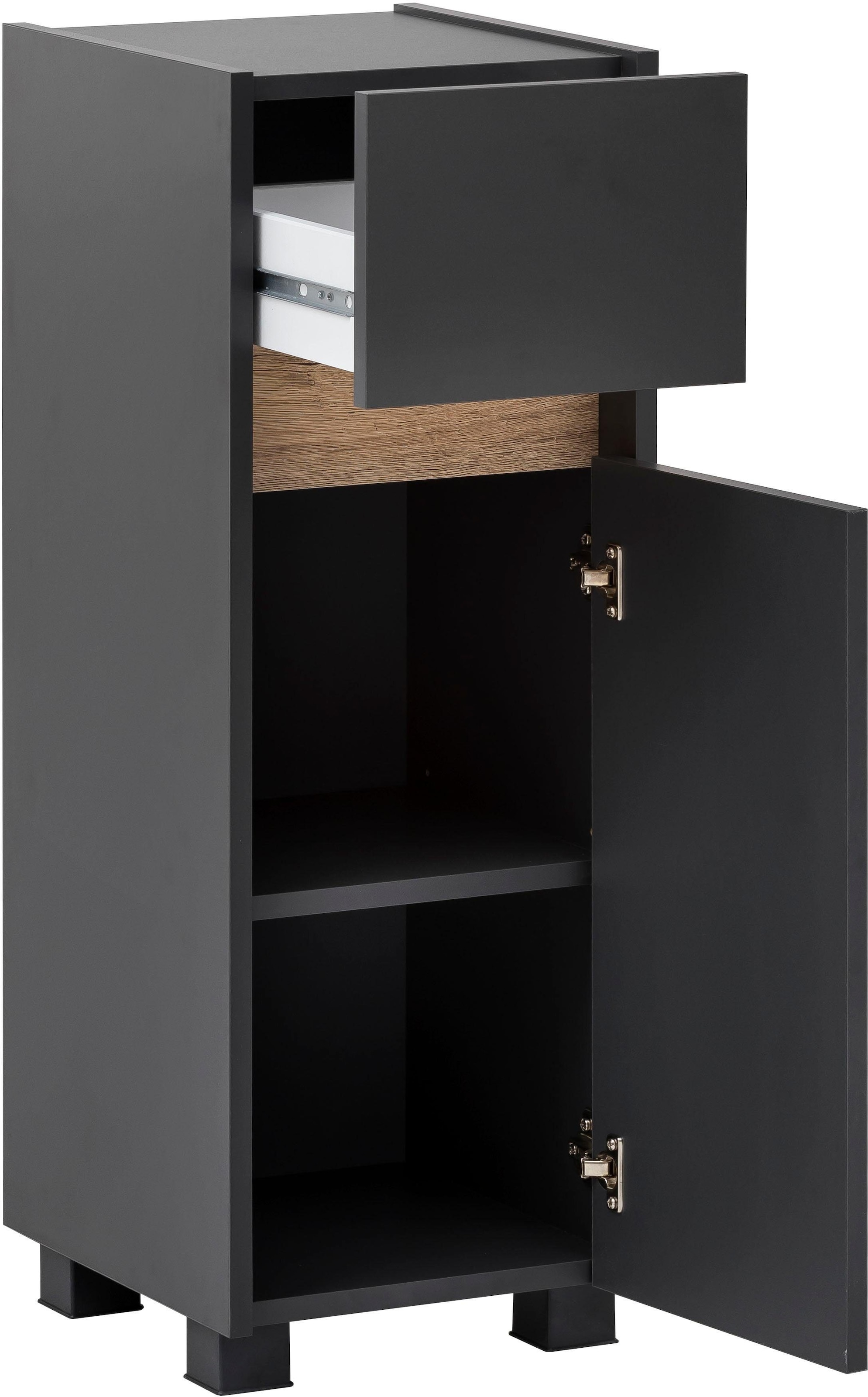 Schildmeyer Unterschrank »Cosmo«, Breite 30 cm, Badezimmerschrank, Blende im modernen Wildeiche-Look