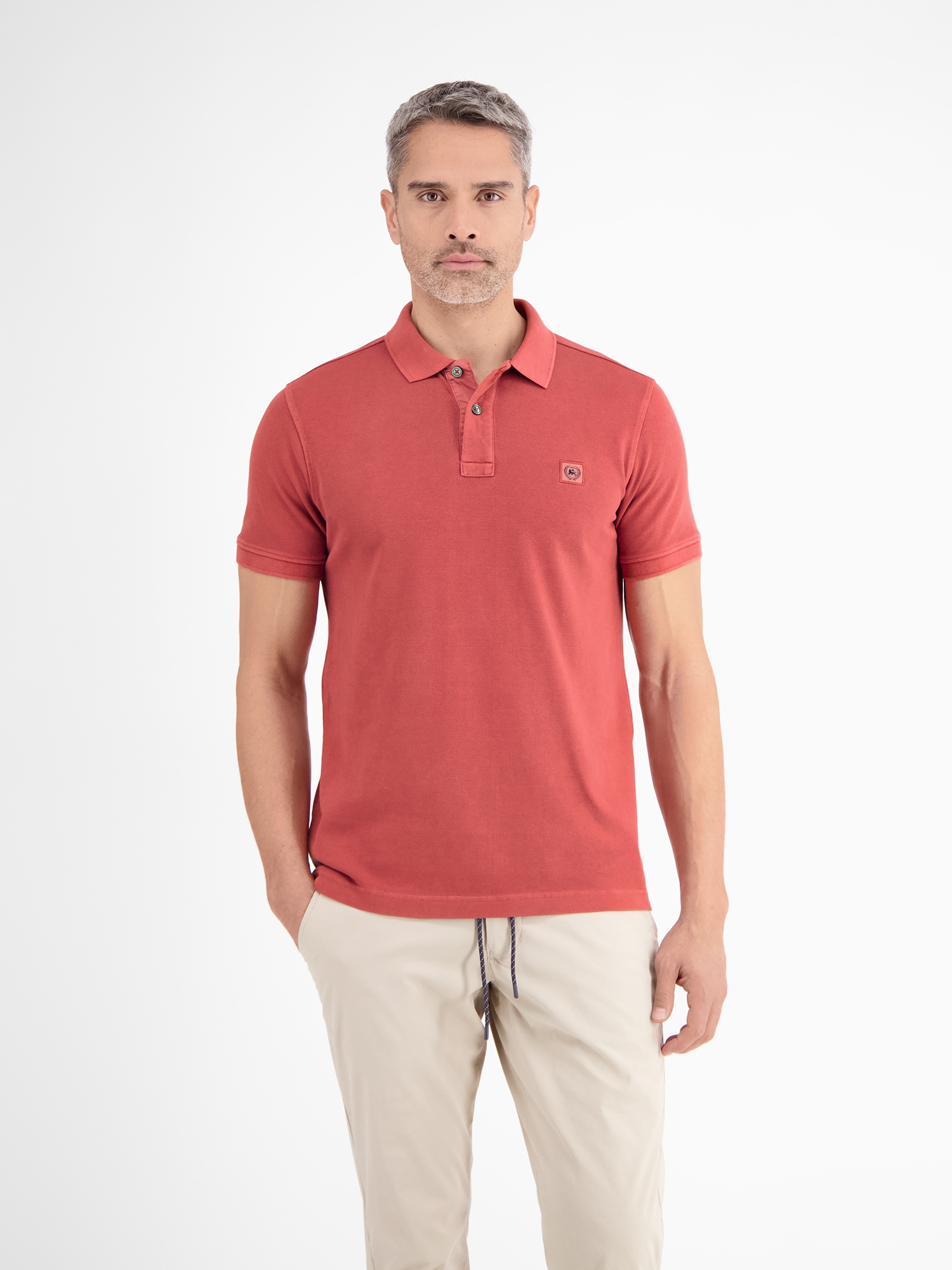 LERROS Poloshirt "Herren Poloshirt in gewaschener Optik"