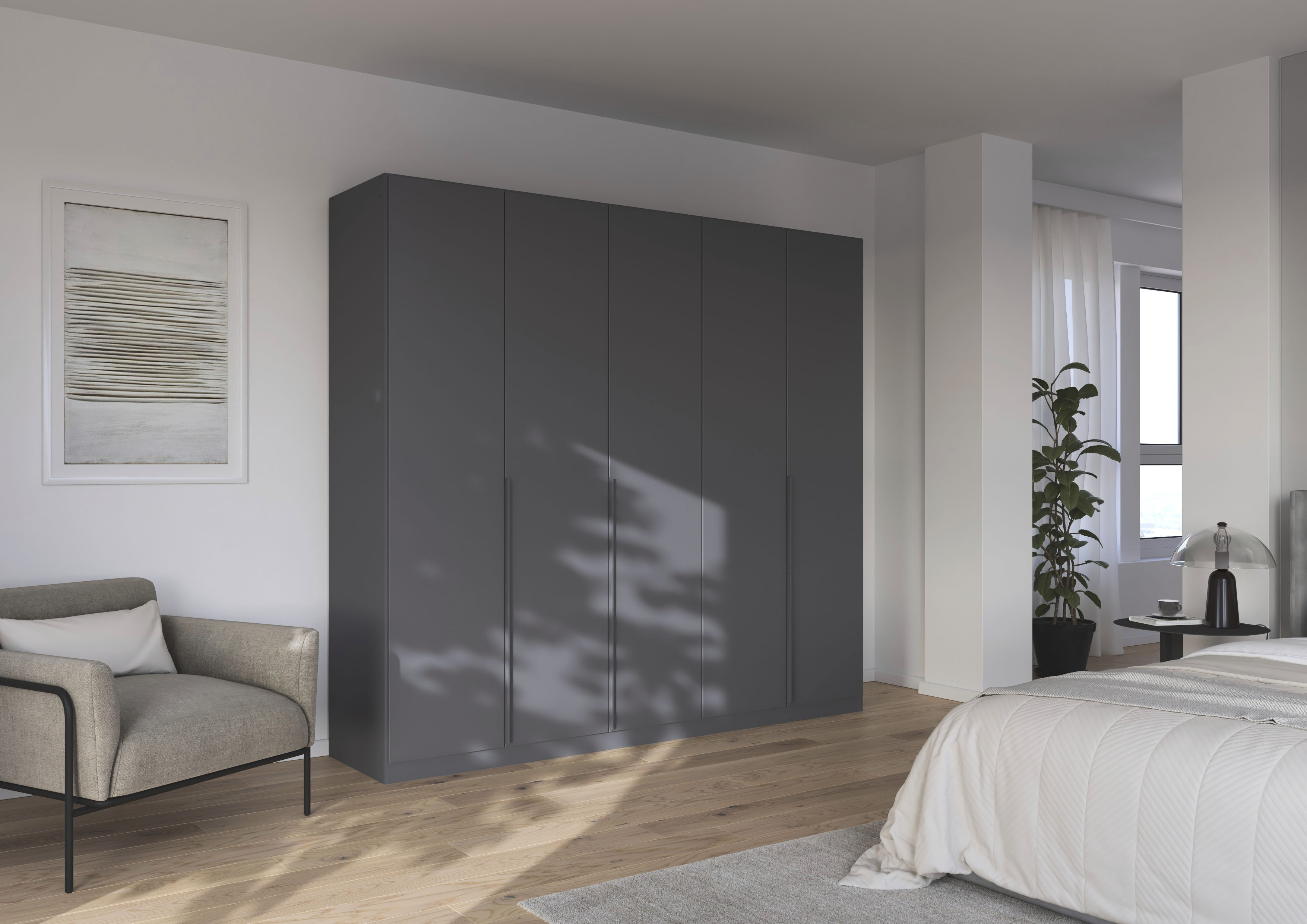 Thumbnail - rauch Drehtürenschrank "Kleiderschrank Schrank Garderobe AGORDO TOPSELLER Schlafzimmer" in zwei Griff-Farben, Breiten 91...