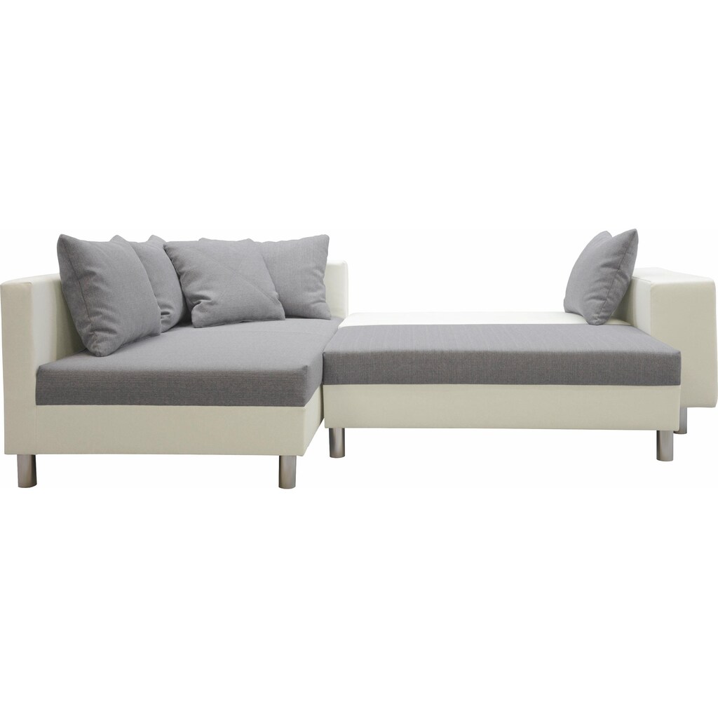 INOSIGN Ecksofa, mit Bettfunktion