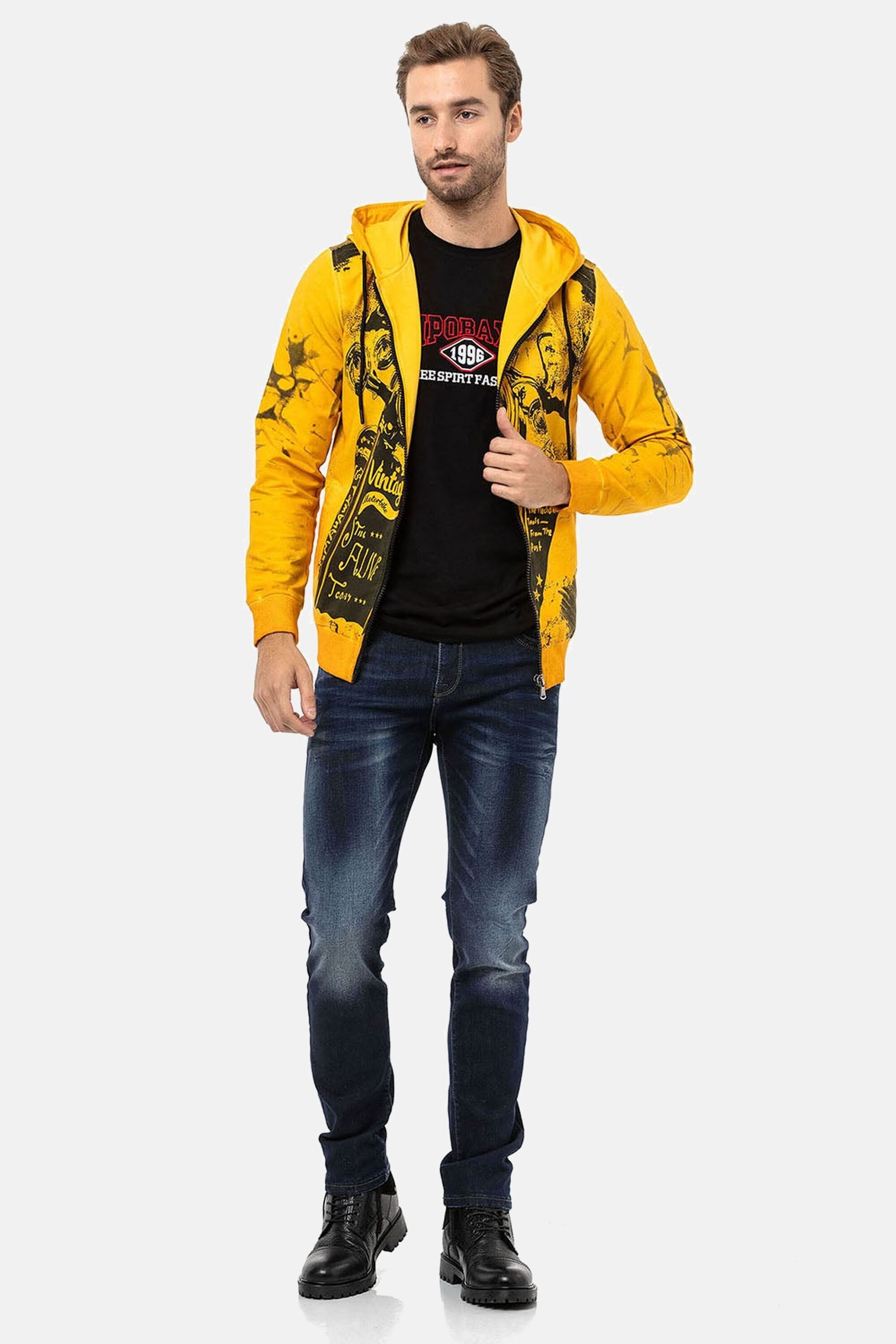 Cipo & Baxx Sweatjacke »Jacken«, mit Print, CL561