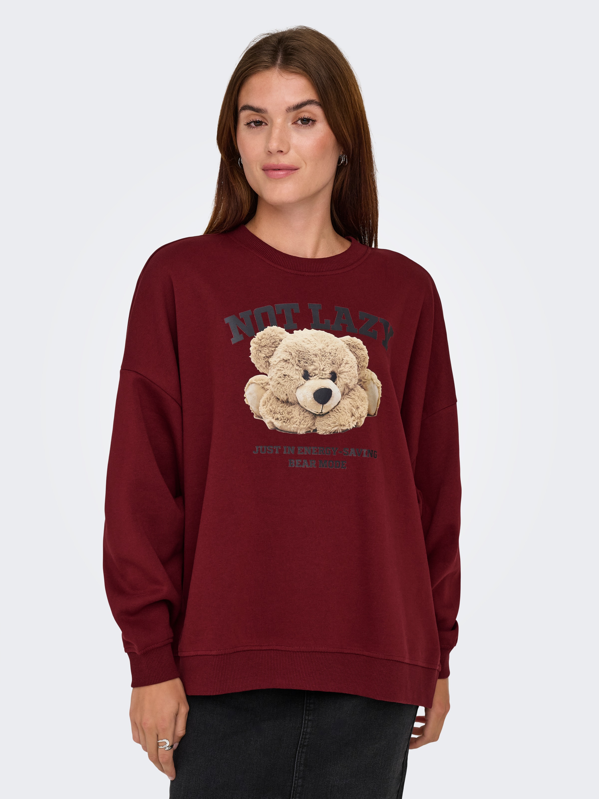 ONLY Sweatshirt "ONLBILA L/S BEAR O-NECK SWT" günstig online kaufen