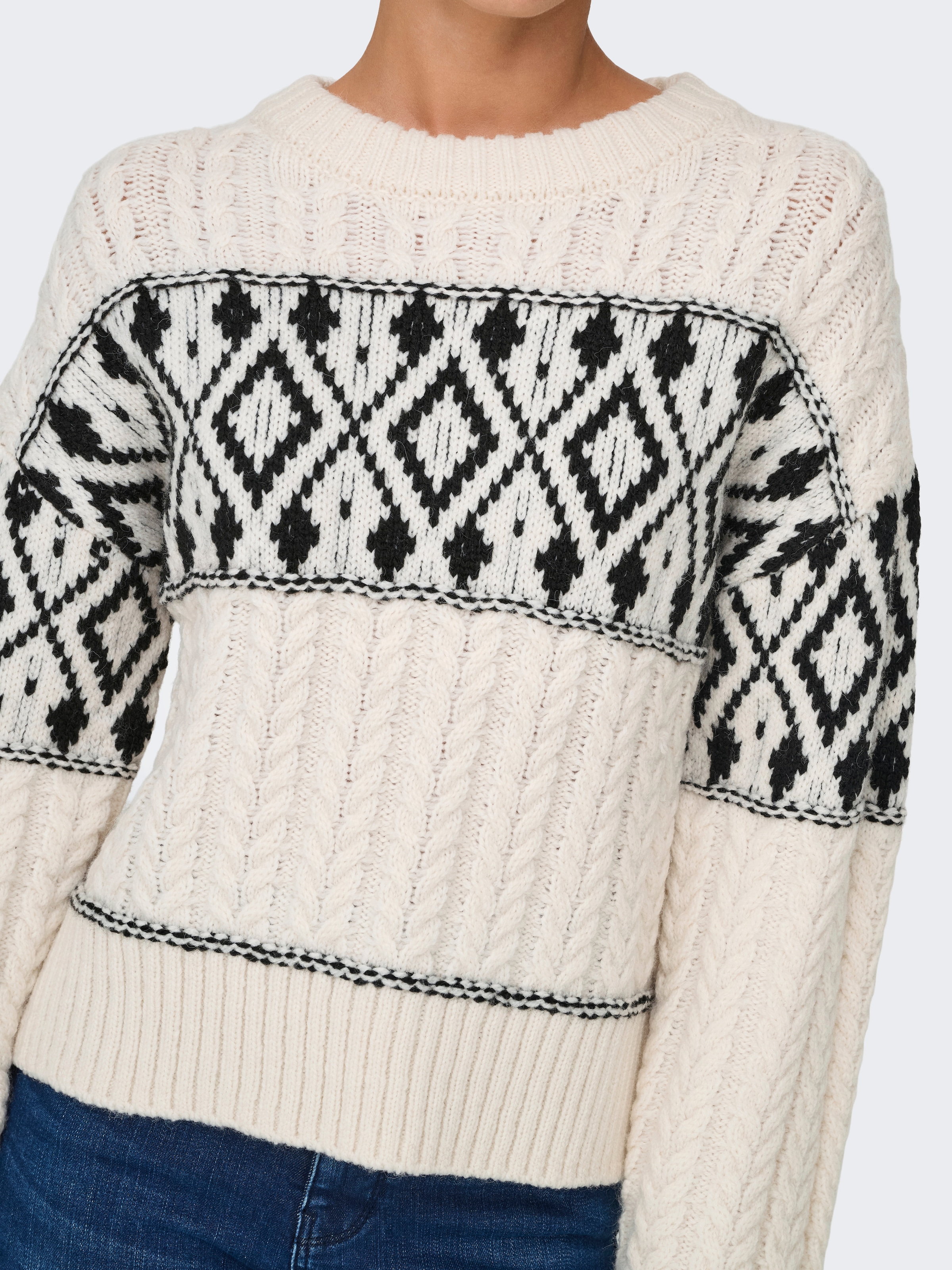 ONLY Strickpullover »ONLMARENT L/S PULLOVER KNT NOOS«, mit Strickmuster