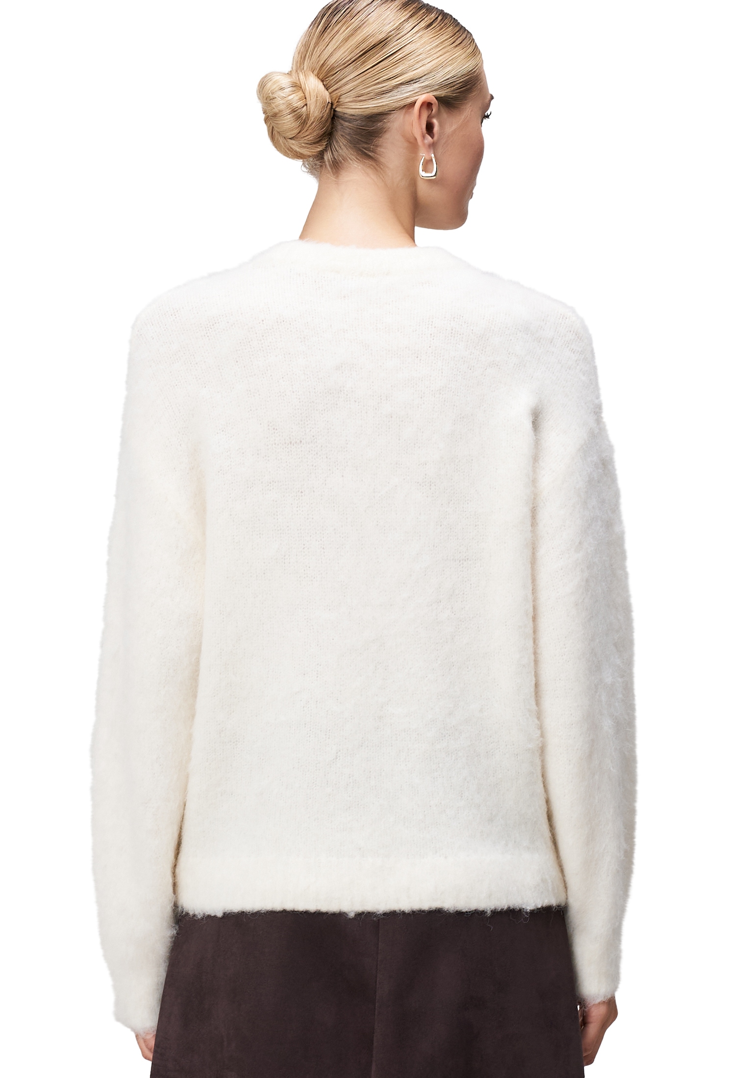 Zero Strickpullover »Damen Strickpullover mit Flaum« 1 Stk. tlg. Plain/ohne Details