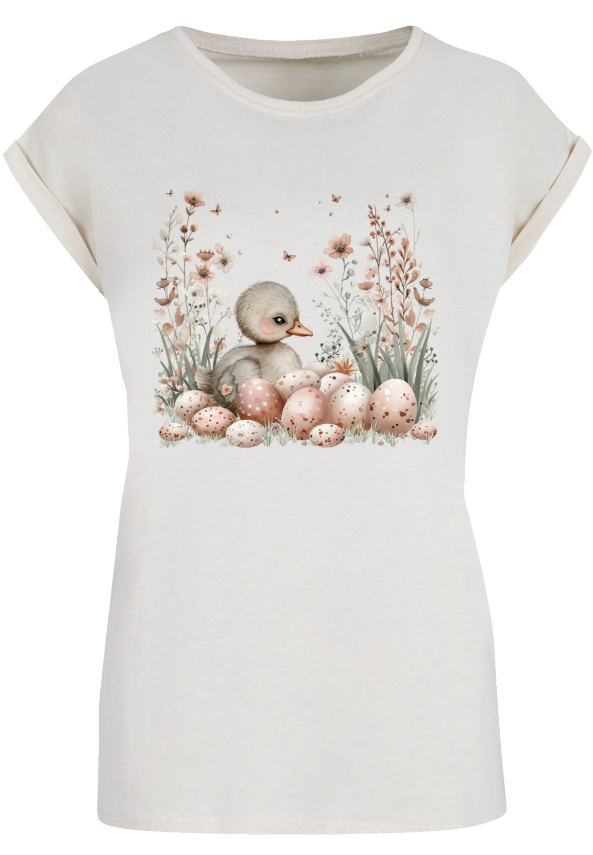 F4NT4STIC T-Shirt »Ente Ostereier Blumen Küken«, Premium Qualität
