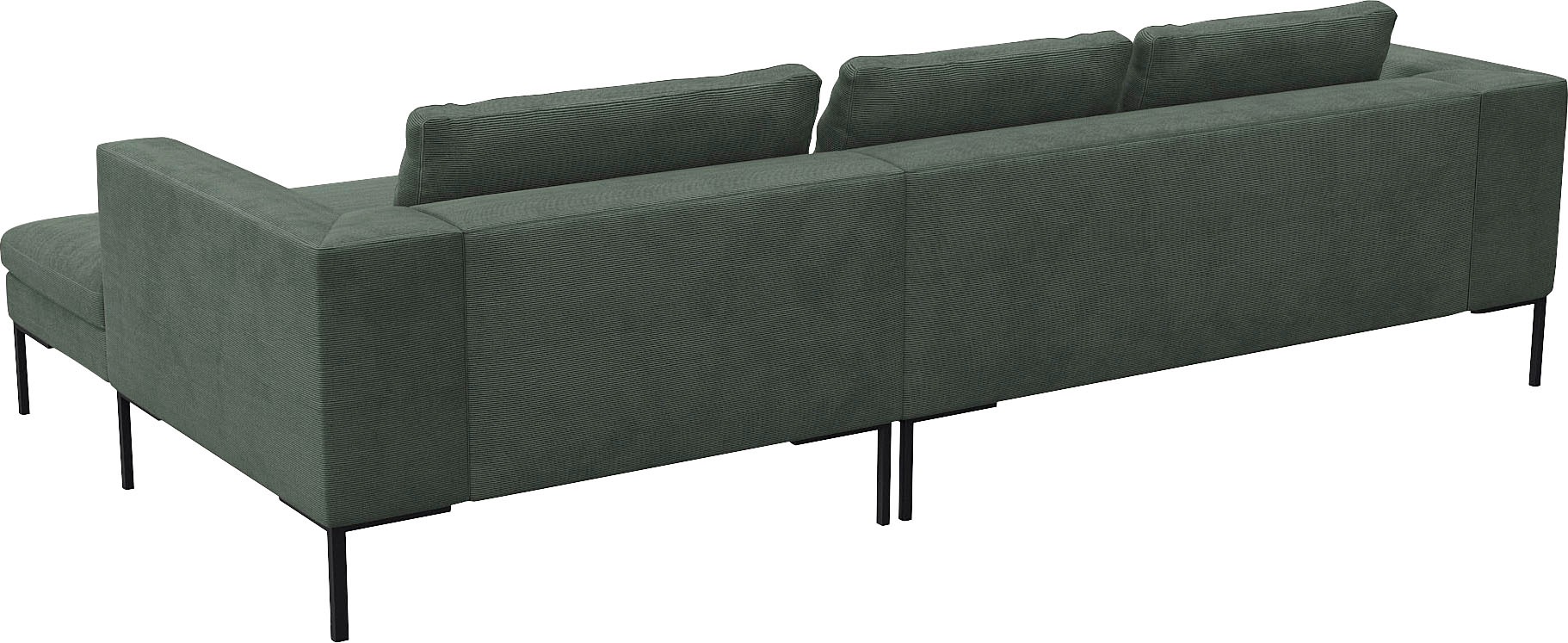 FLEXLUX Ecksofa »Loano, toller Sitzkomfort, L-Form«, modernes Sofa, frei im Raum stellbar, lose Kissen, Kaltschaum im Sitz