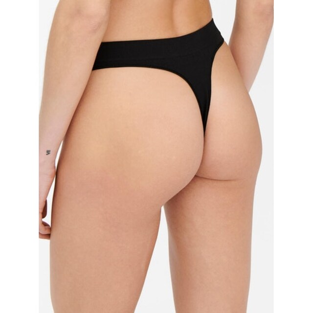 ONLY T-String »ONLVICKY RIB S-LESS THONG 3-PK NOOS«, (Packung, 3 St.) | BAUR