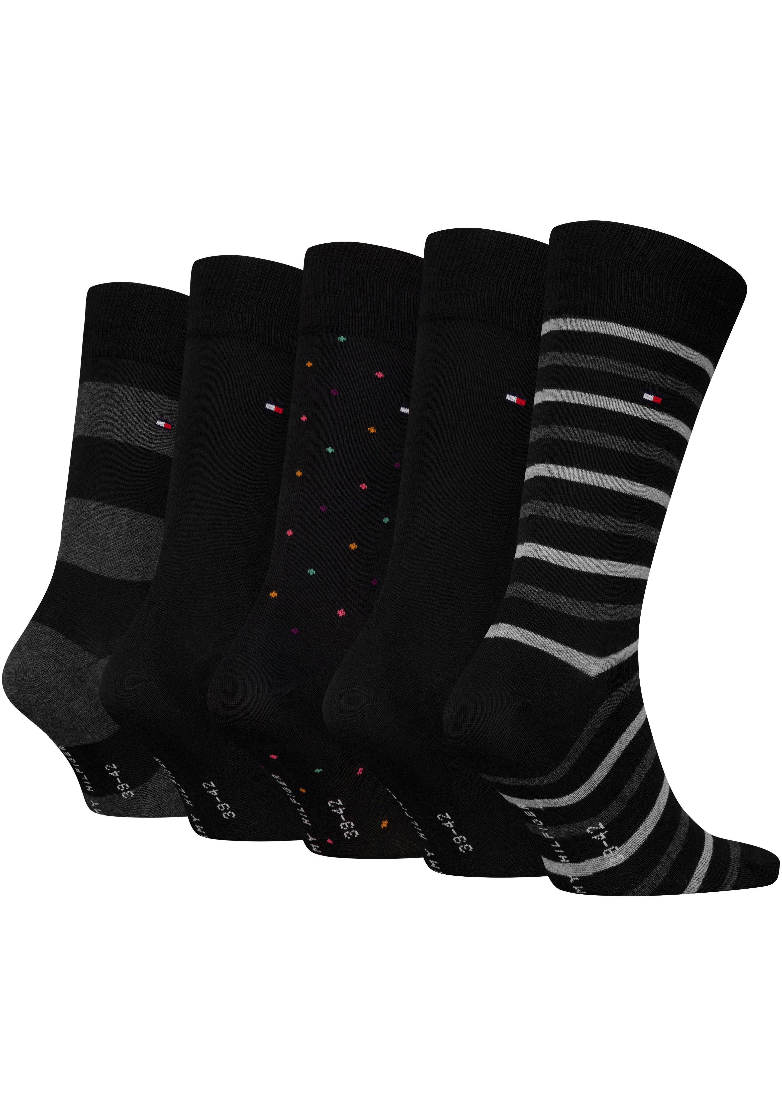 Thumbnail - Tommy Hilfiger Socken 5 Stk. tlg. Ideal zum Verschenken, Geschenkbox, Rippenbündchen