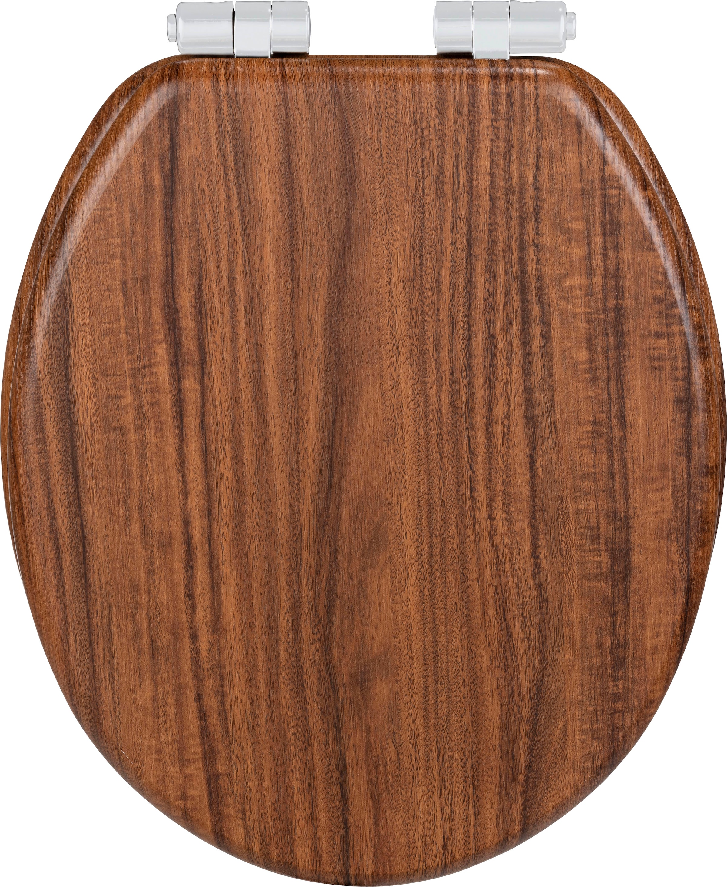 WENKO WC-Sitz "Chestnut", braun, aus FSC zertifiziertem MDF, feuchtigkeitsresistent