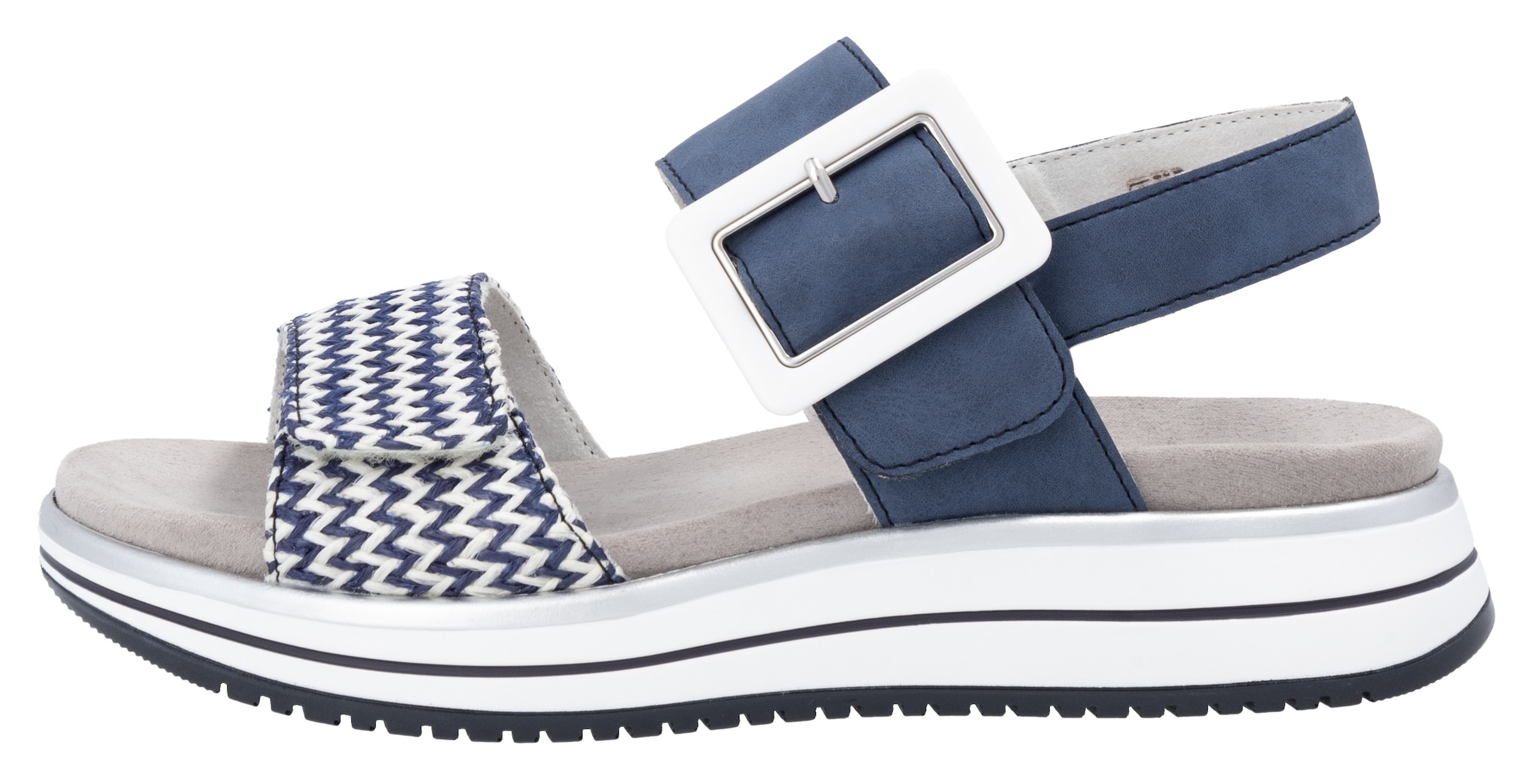 Remonte Keilsandalette »ELLE-Collection«, Sommerschuh, Sandale, Komfortschuh mit praktischen Klettverschlüssen