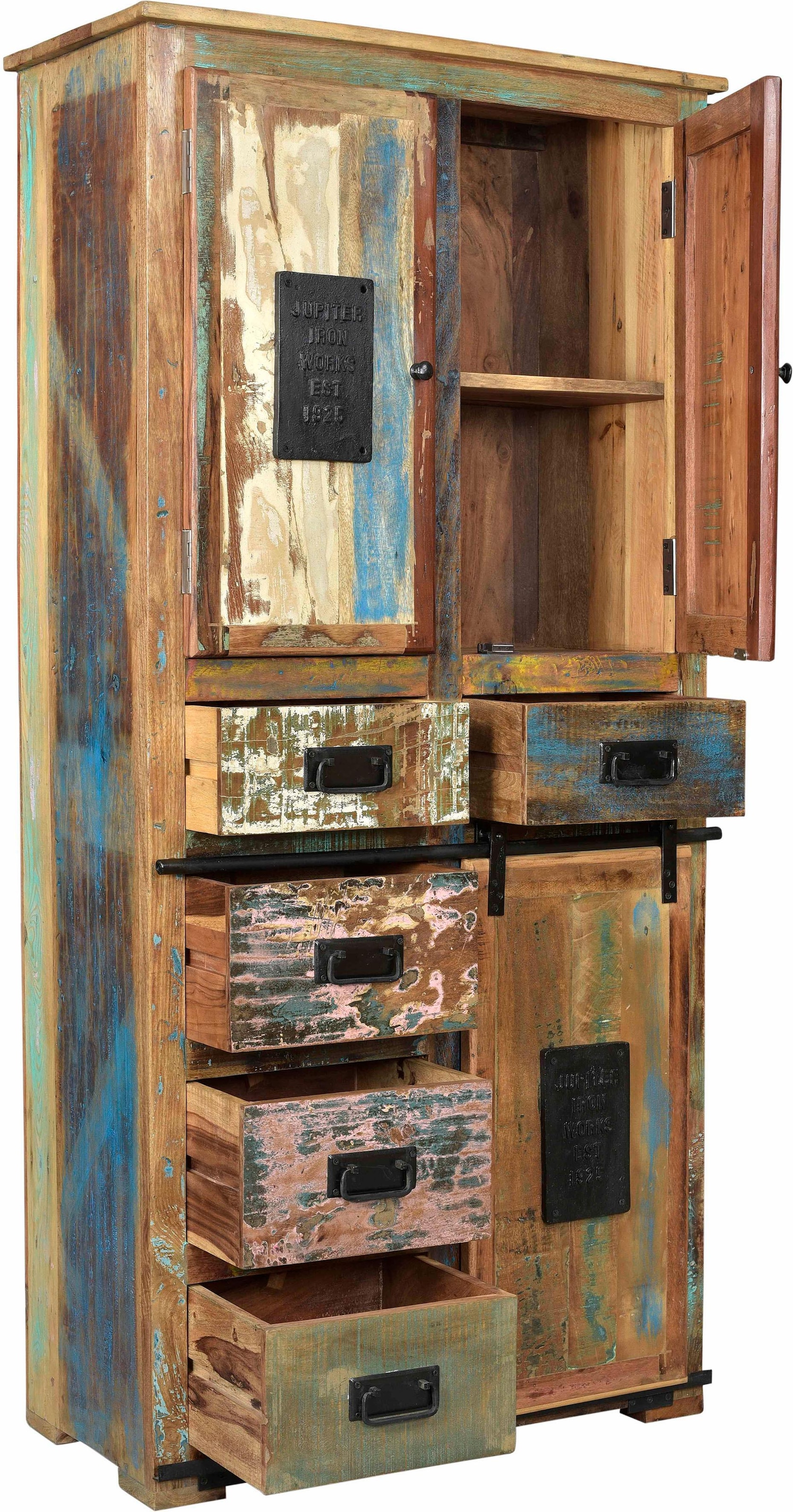 SIT Stauraumschrank »Jupiter«, aus BAUR recyceltem | Vintage Altholz, Shabby 180 Höhe cm, Chic