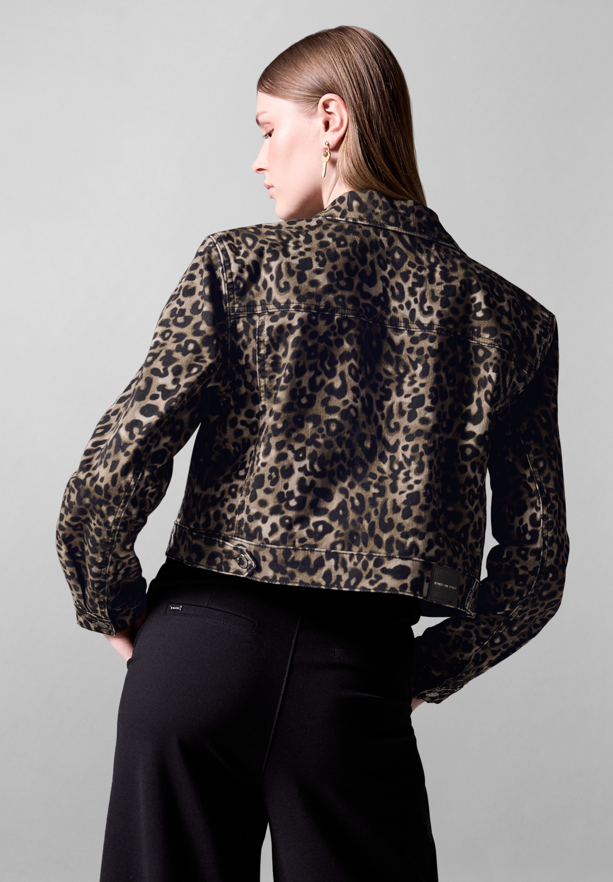 STREET ONE STUDIO Kurzjacke, ohne Kapuze, aus Baumwolle mit Stretchanteil