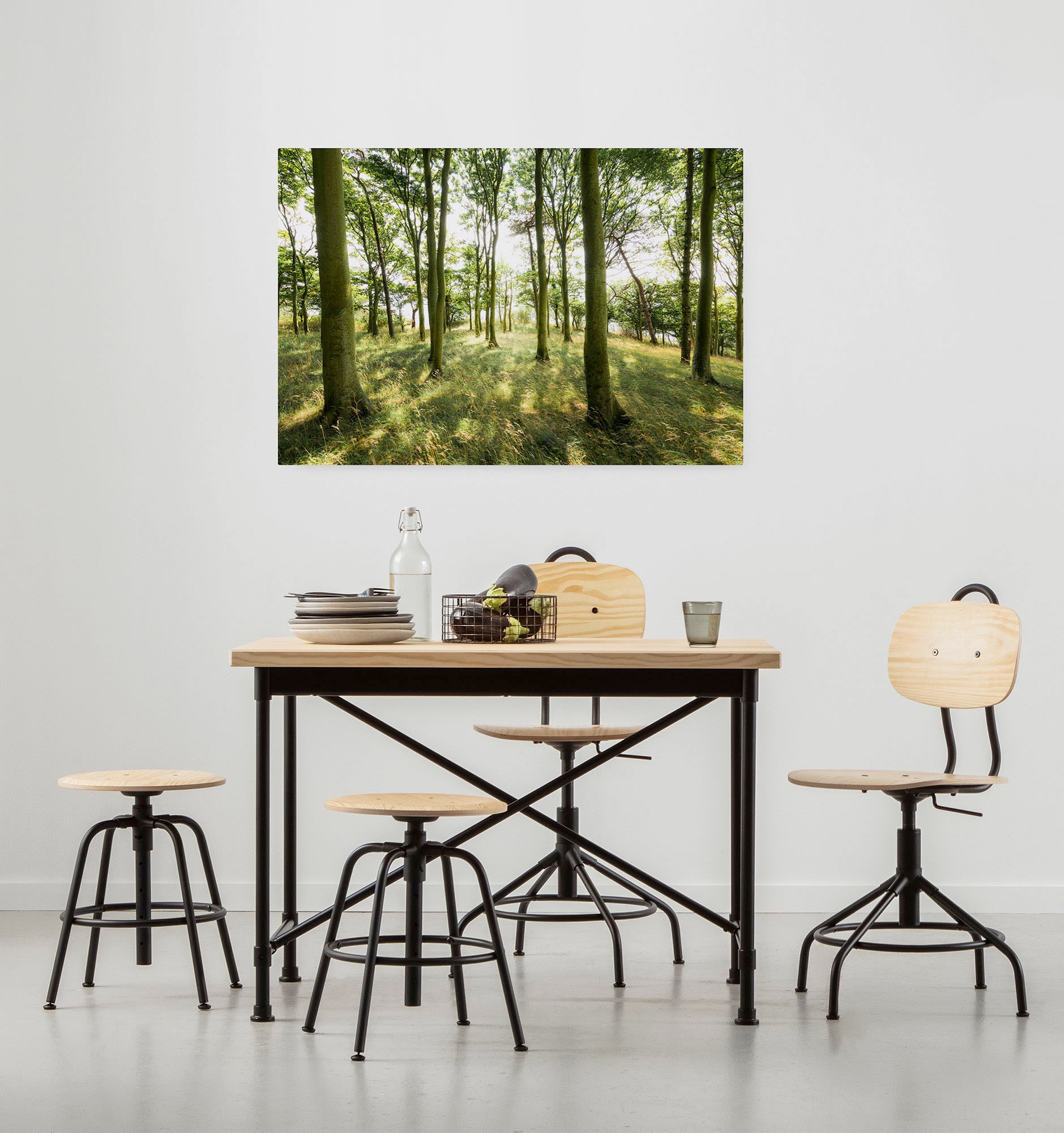 Komar Leinwandbild "Dänische Buchen - Größe 90 x 60 cm" Baum  Berge  Blätte günstig online kaufen