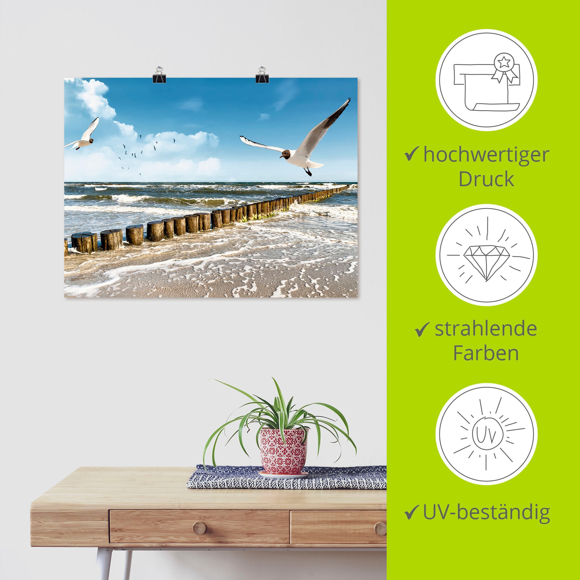 Artland Wandbild »Ostsee« Gewässer 1 Stk. tlg. als Leinwandbild, Poster in verschied. Größen