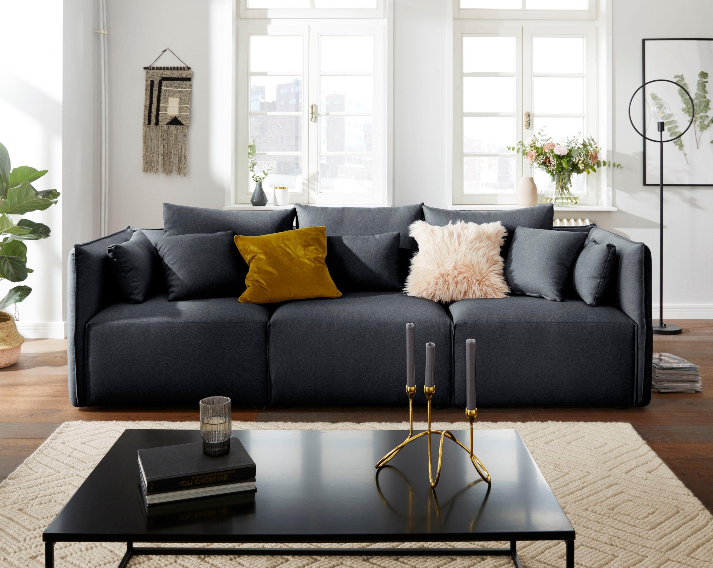 OTTO home 3-Sitzer "Nöre" 3 Teile, in vielen Bezugsqualitäten und Farben s. günstig online kaufen