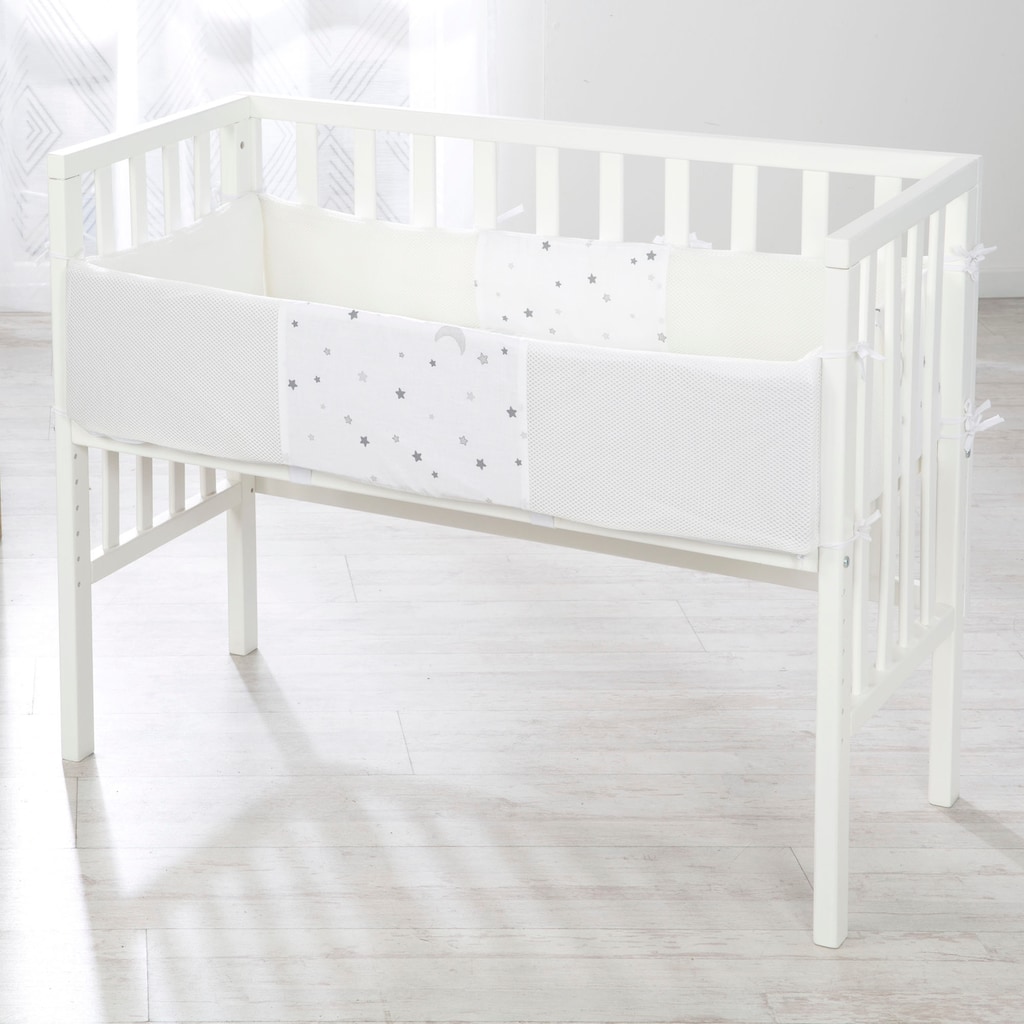 roba® Beistellbett »Safe Asleep® 2in1, weiß, Sternenzauber grau«