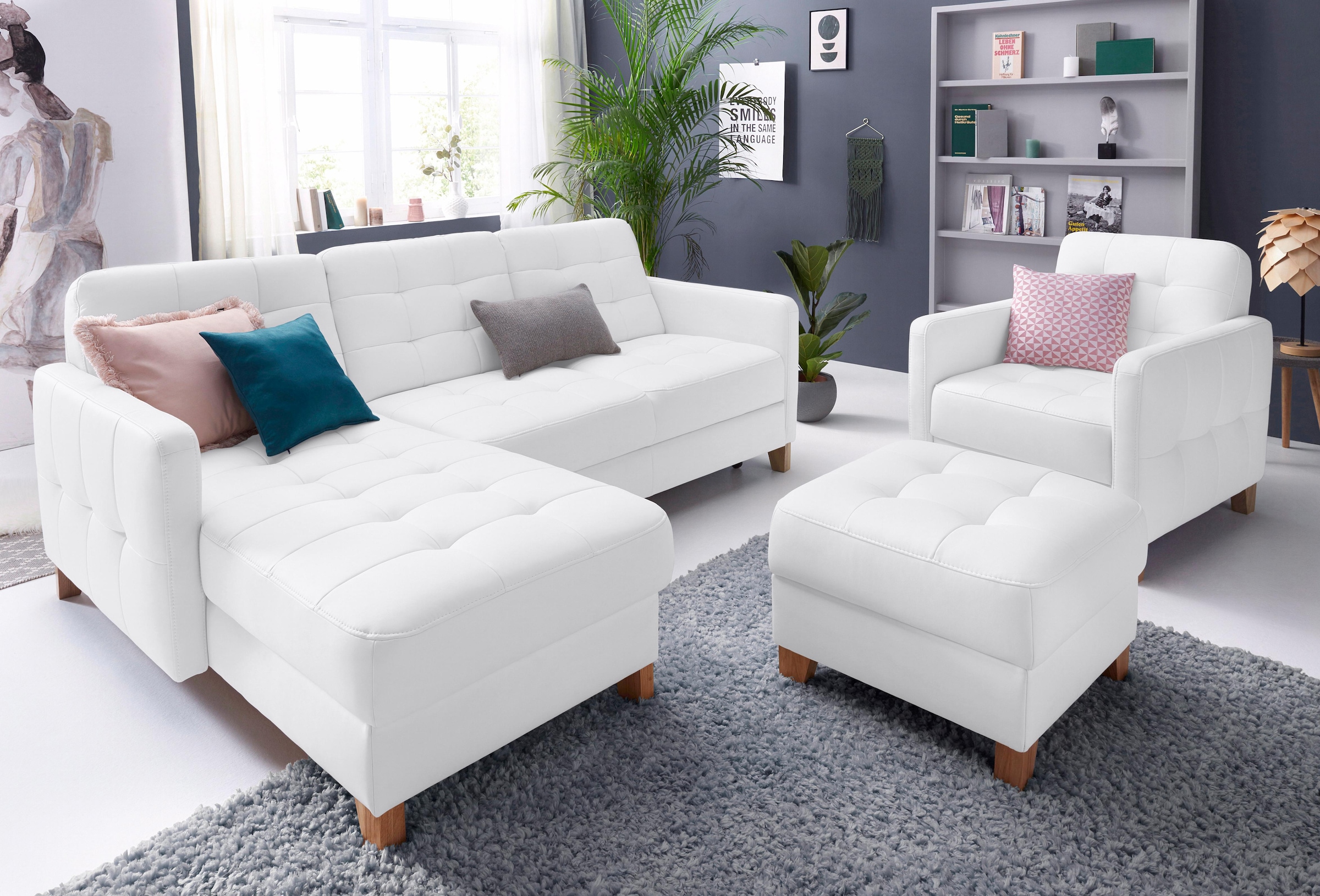 exxpo - sofa fashion Sessel »Elio, Loungesessel, aufwendige Detailverarbeitung, bequem und modern« hoher Sitzkomfort für entspannende Momente