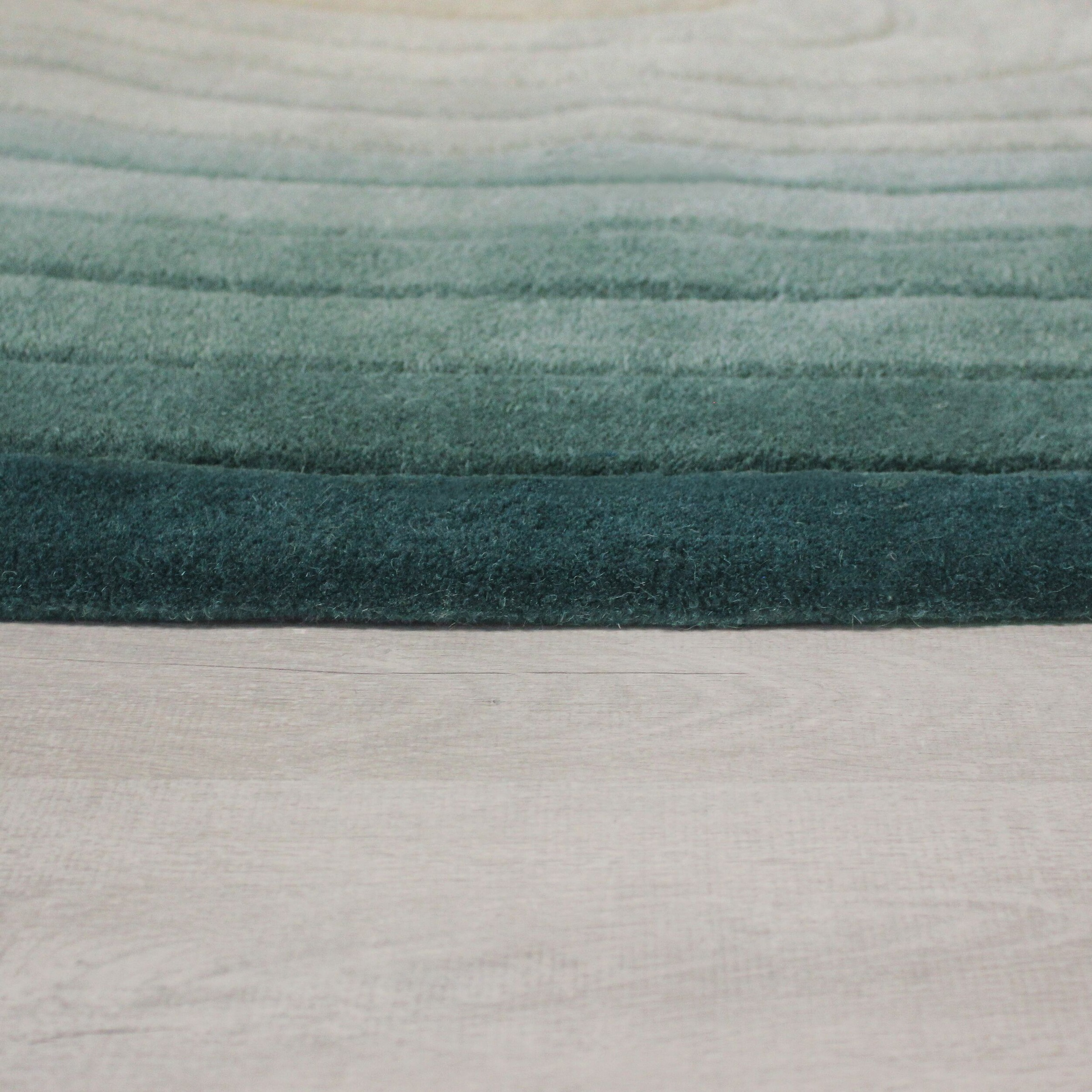 FLAIR RUGS Wollteppich »Puddle«, rechteckig, 9 mm Höhe, Wollteppich in Pfützenform