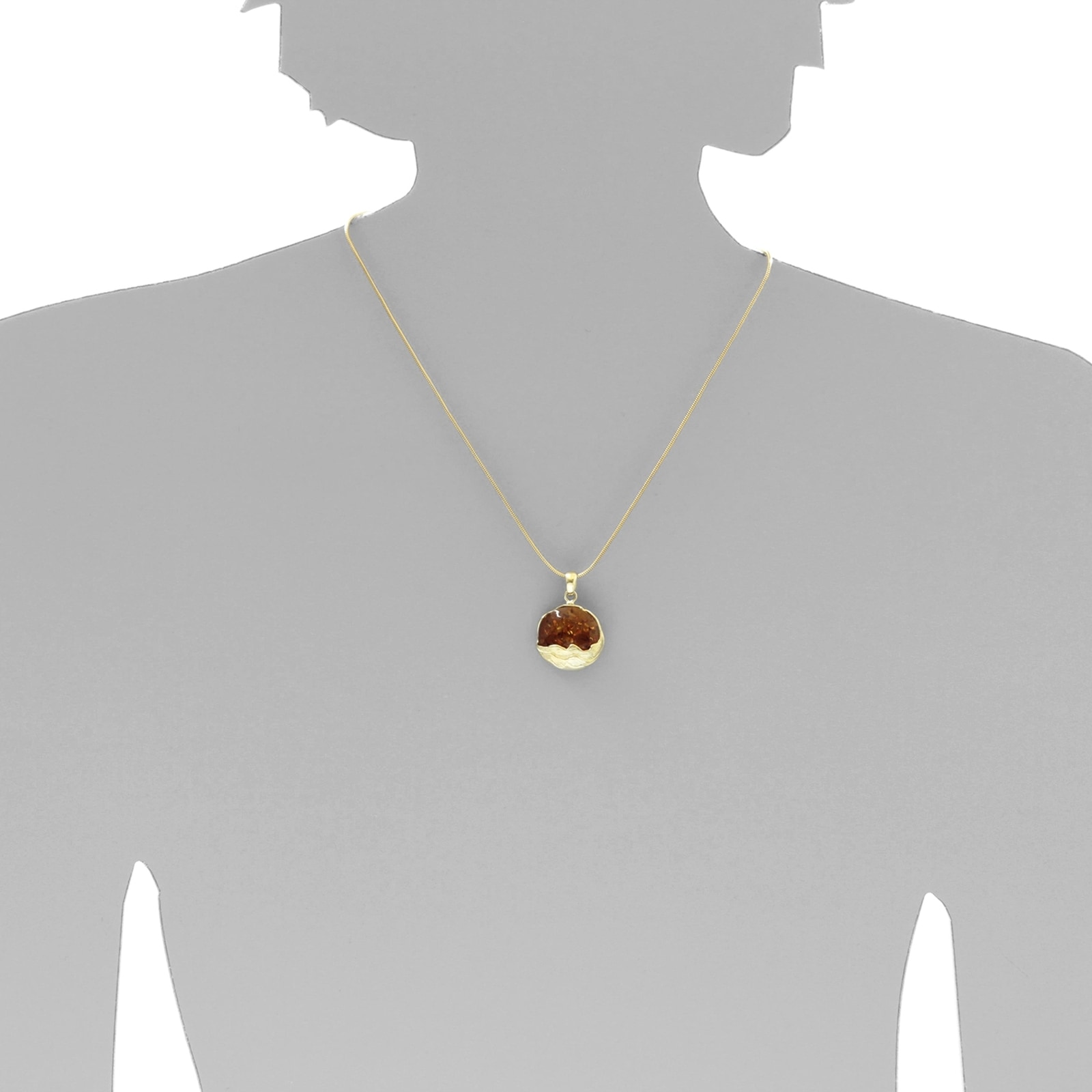 OSTSEE-SCHMUCK Kette und Anhänger Set »- Auri - Gold 333/000 - Bernstein«
