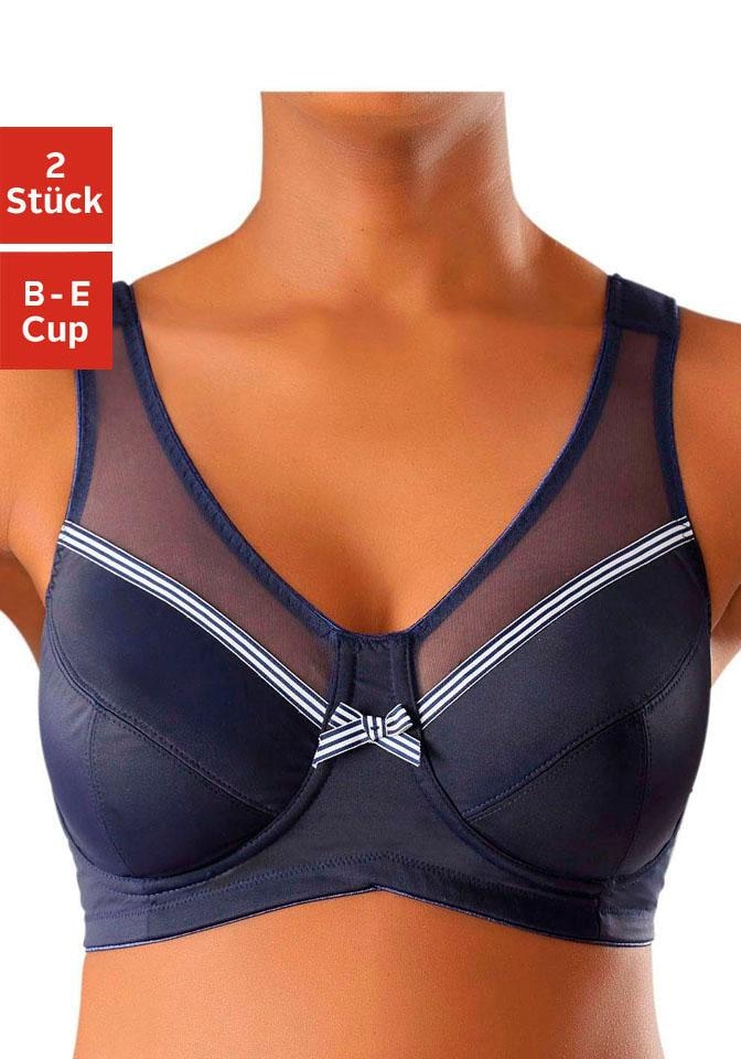 petite fleur by Lascana Entlastungs-BH Packung, ohne Bügel mit breiten, wattierten Trägern– ideal für große Größen