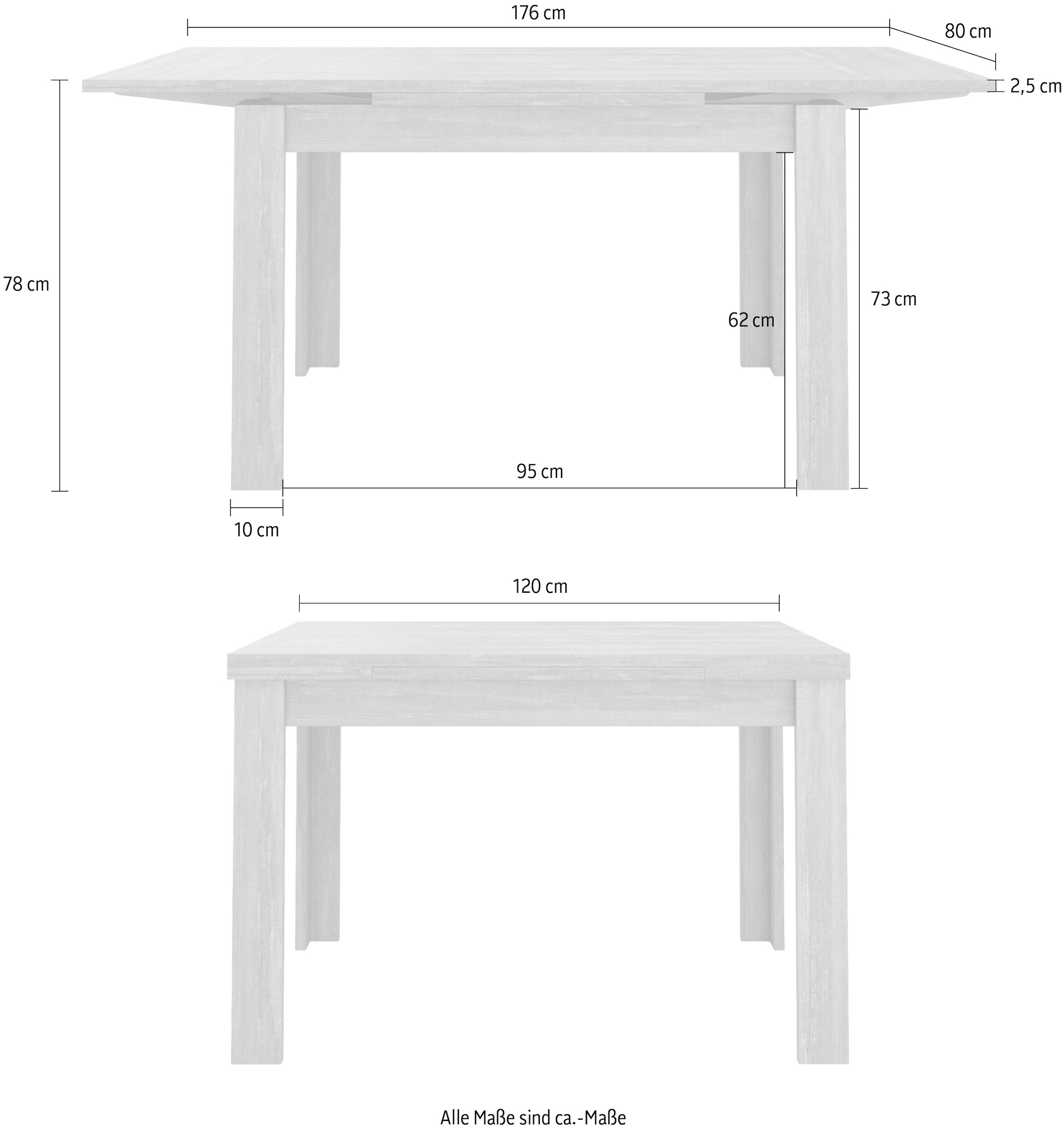 cm 60 Esstisch auf ausziehbar »Monti«, x BAUR cm, 80 | Mäusbacher bestellen 136