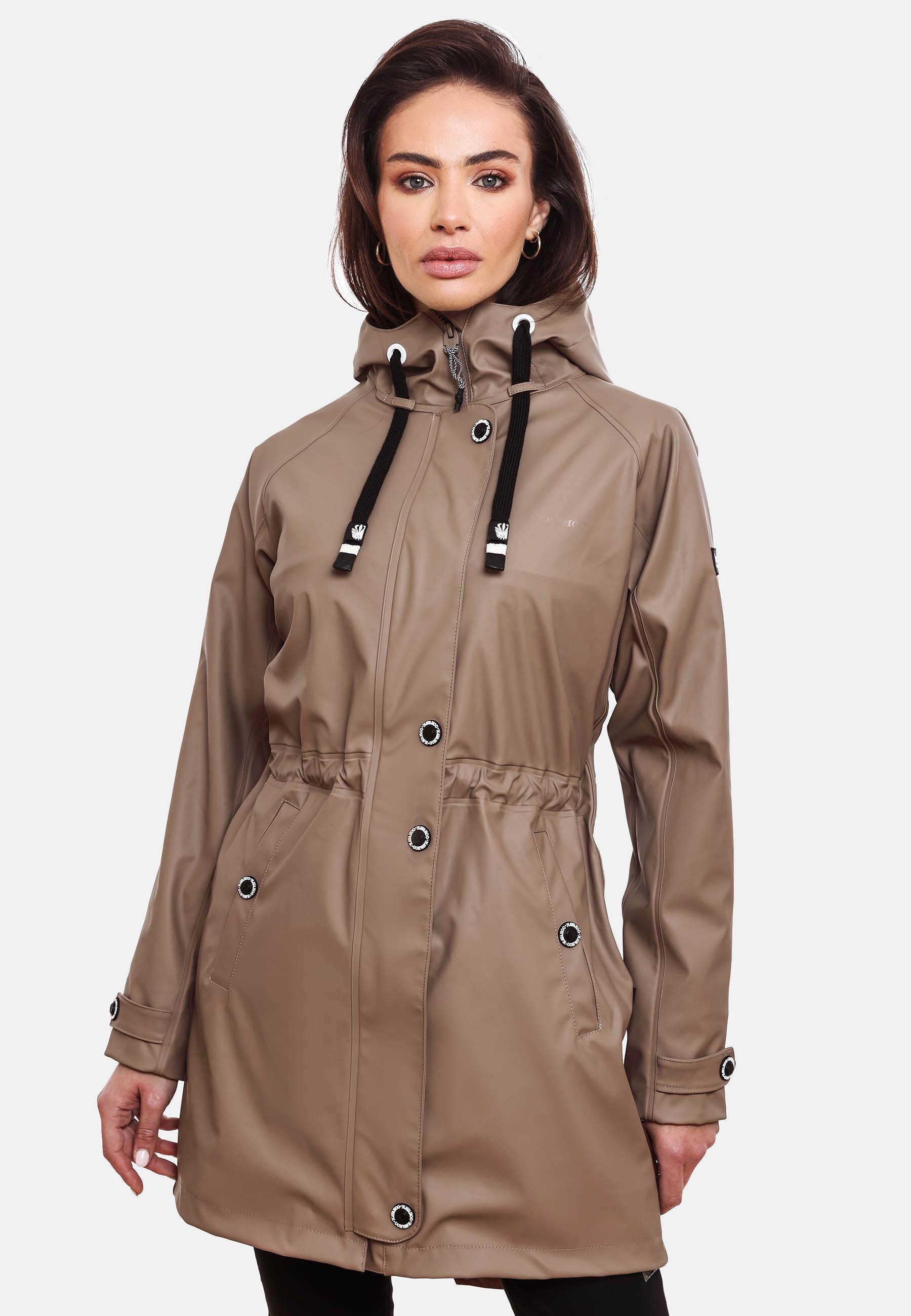 Navahoo Regenjacke »Rainy Flower«, mit Kapuze, modischer Damen Regenmantel mit Kapuze