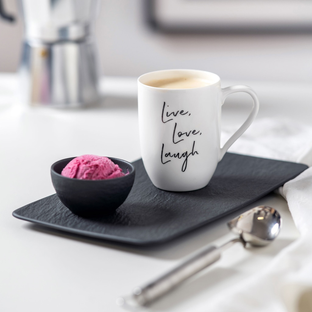 Villeroy & Boch Becher »Becher mit Henkel 'Live Love Laugh' Statement 290 ml weiß«