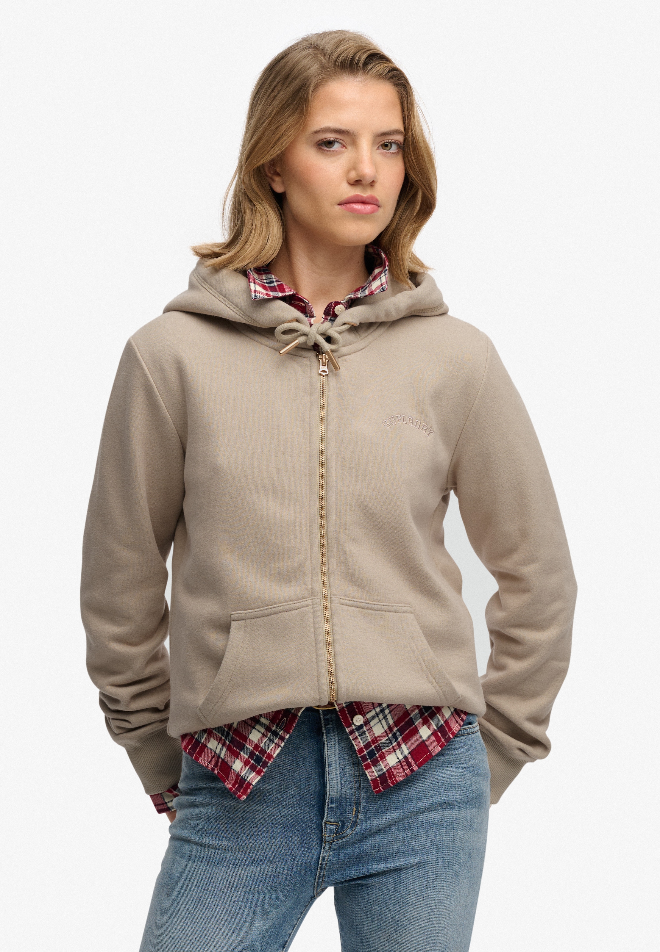 Superdry Kapuzensweatjacke "Essential Logo Ziphood Hb" günstig online kaufen