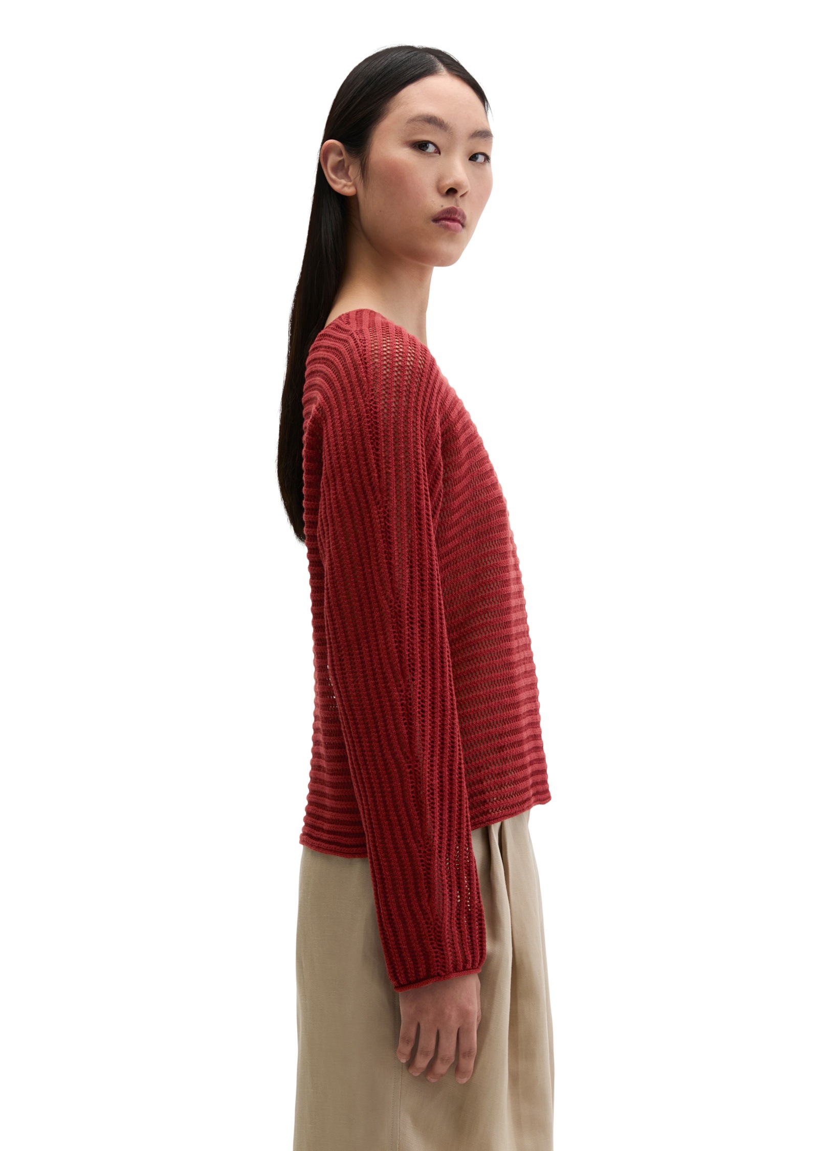 Marc O'Polo Strickpullover »aus Bio-Baumwolle-Leinen-Mix«