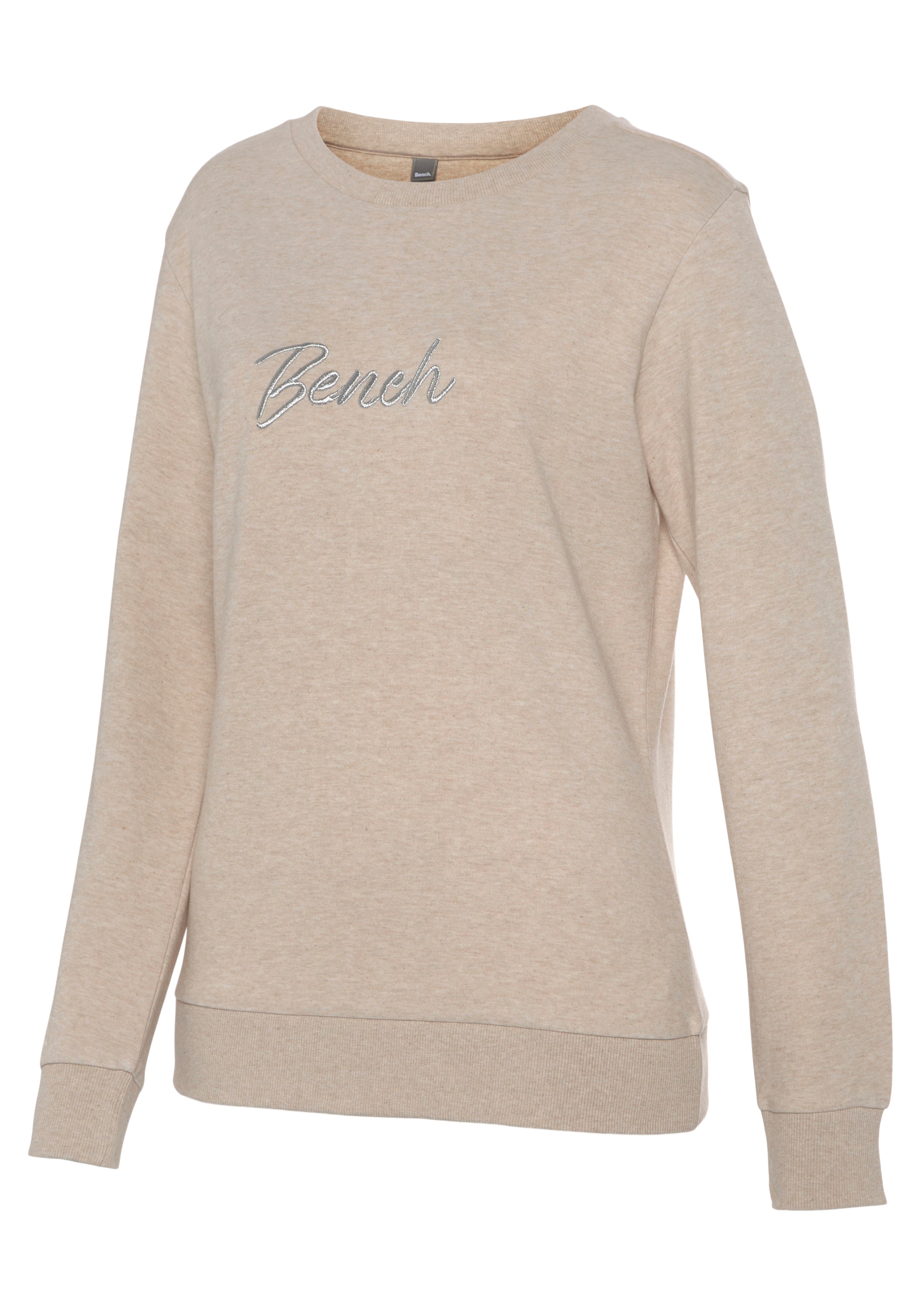 Bench. Loungewear Sweatshirt, mit glänzender Logostickerei, Loungewear