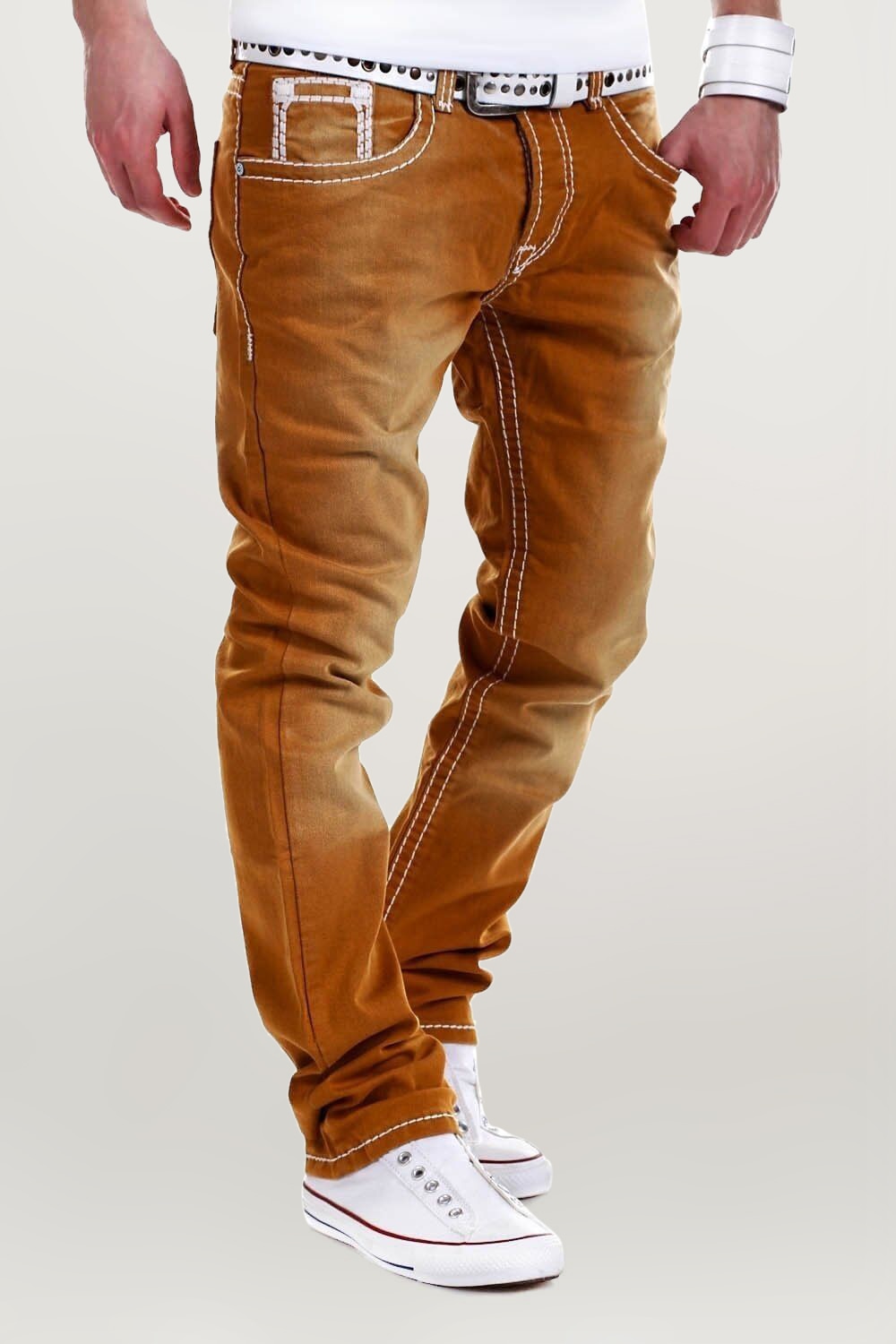behype Bequeme Jeans »Stitch«, mit dicken Kontrastnähten