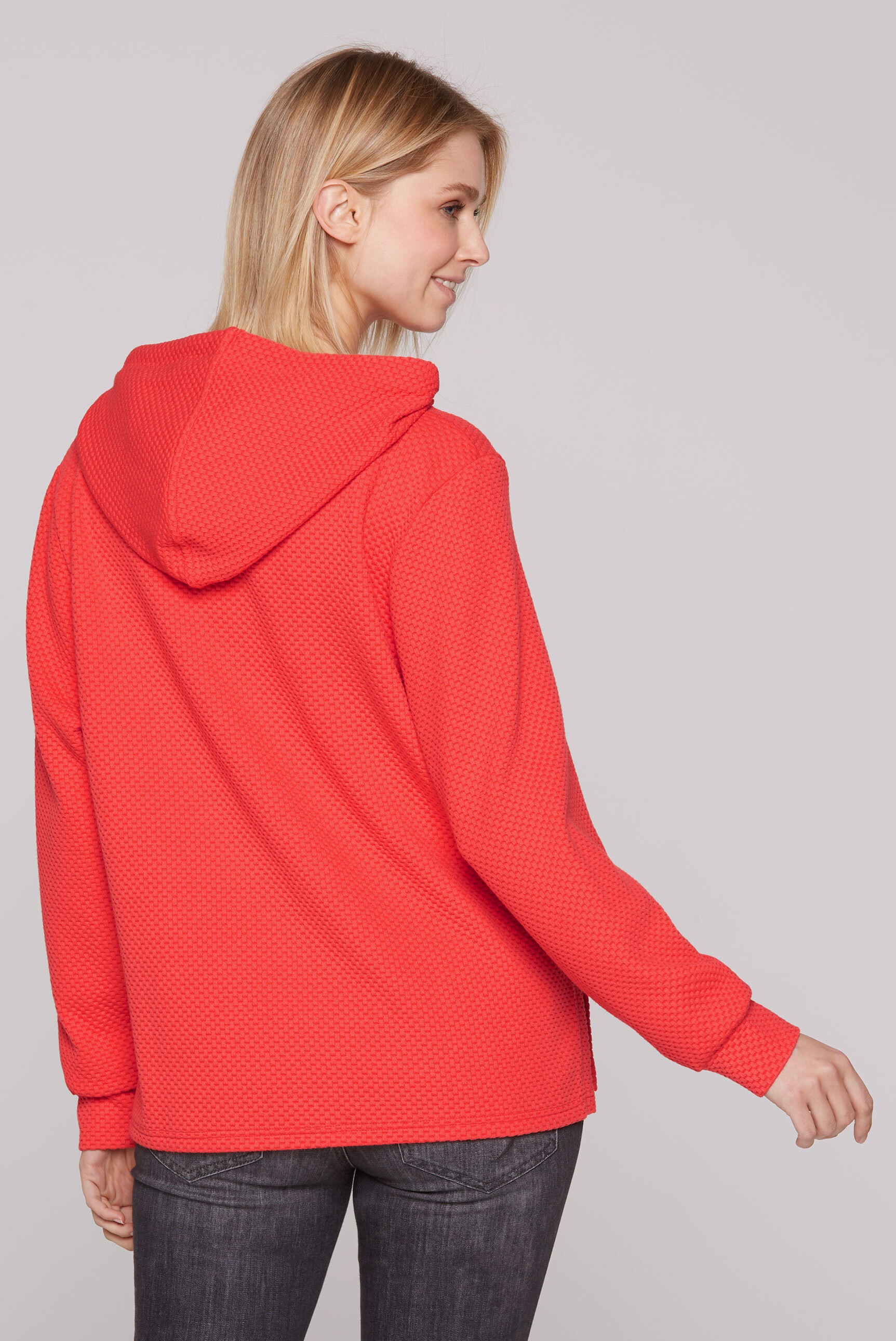 SOCCX Kapuzensweatshirt, mit Seitenschlitze