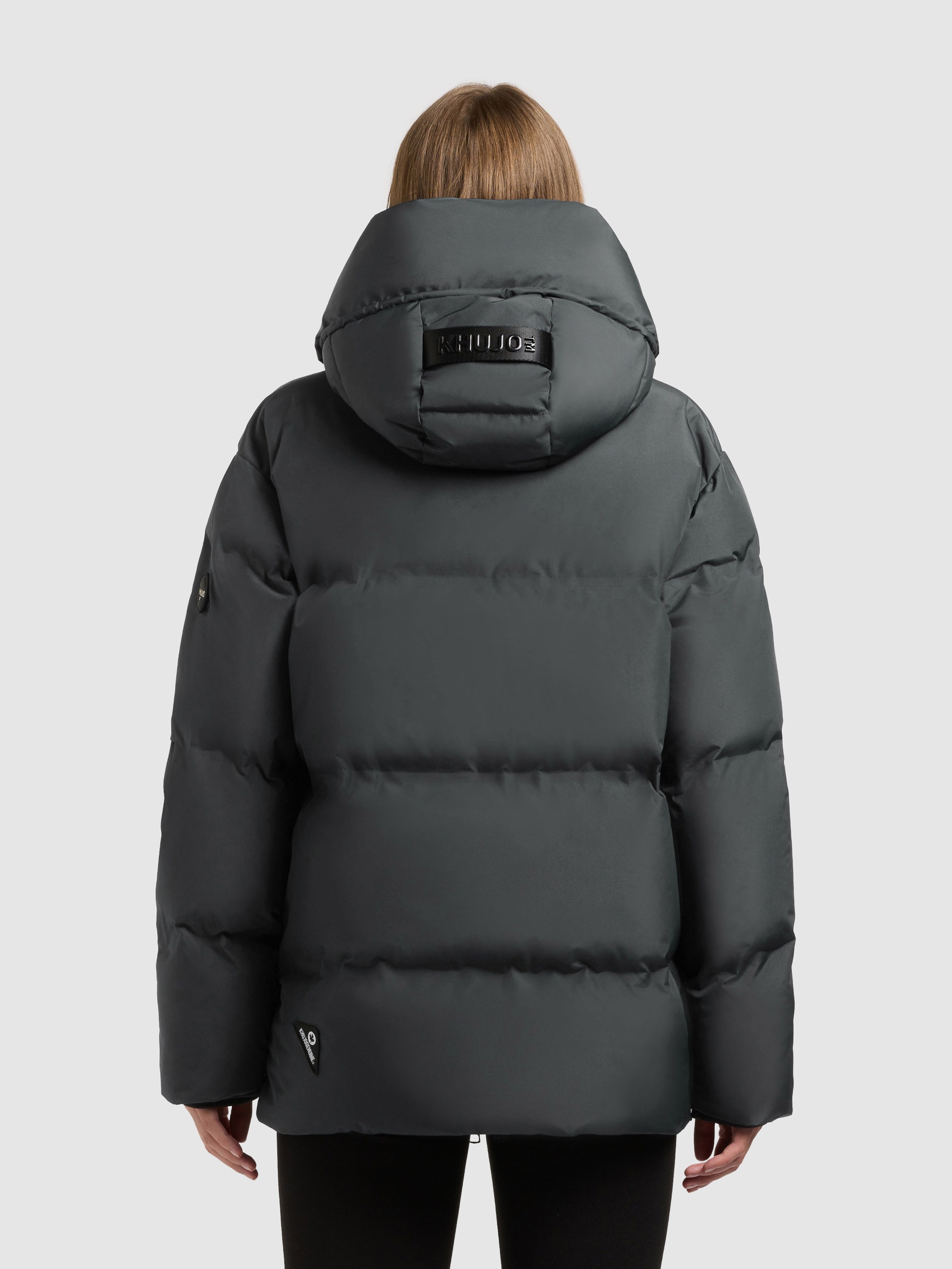 Steppjacke KHUJO "ELLIS2", Damen, Gr. XL, foam grün, 100% Polyester, unifarben, eingesetzt Rippbündchen mit Windstopper, Jacken Steppjacke 3