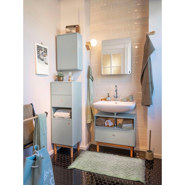 TOM TAILOR HOME Waschbeckenunterschrank »COLOR BATH«, mit Schublade, mit  Push-to-Open, mit Füßen in Eiche, Breite 65 cm | BAUR