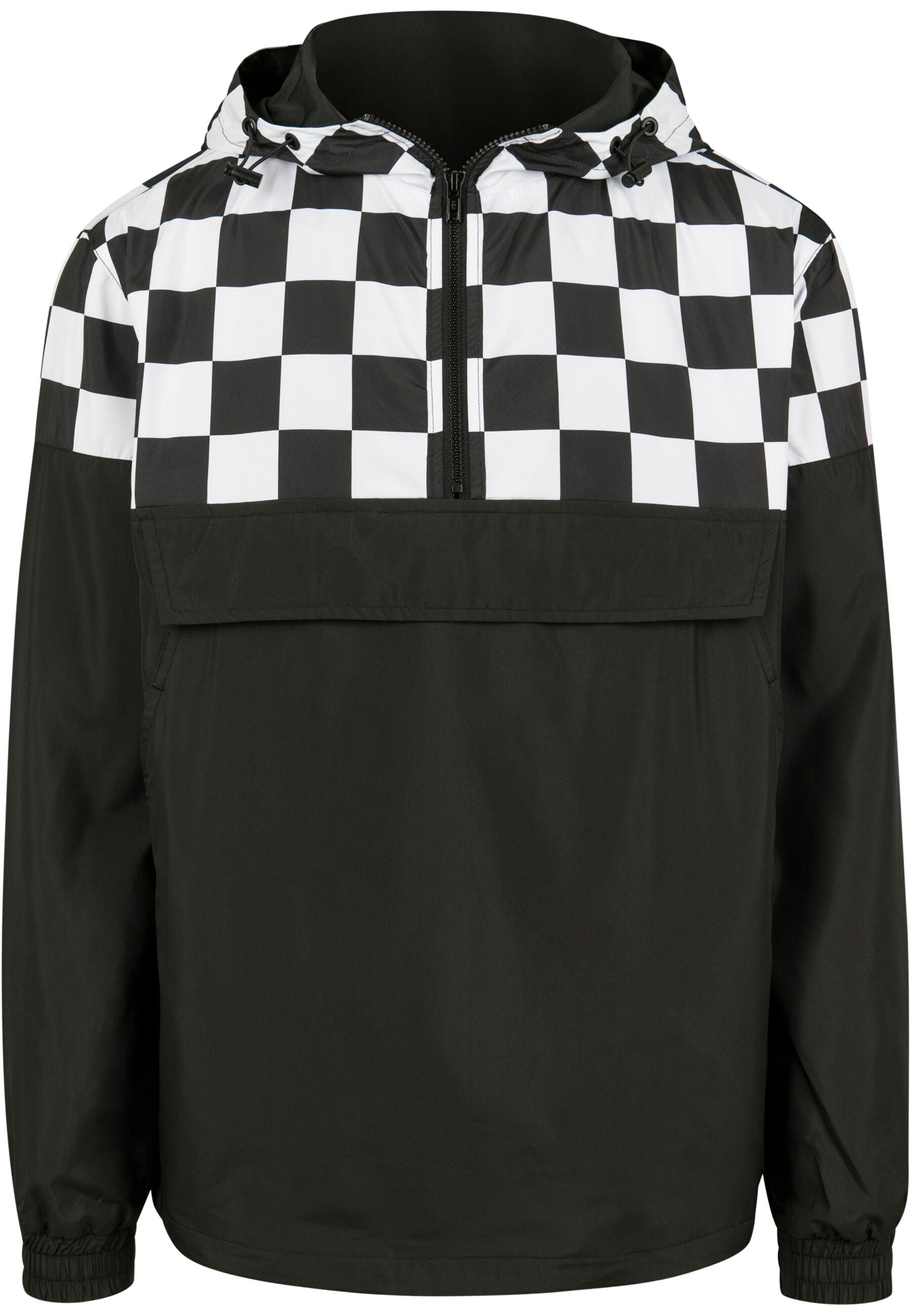 URBAN CLASSICS Allwetterjacke "Urban Classics Herren Check Pull Over Jacket", (1 St.), mit Kapuze