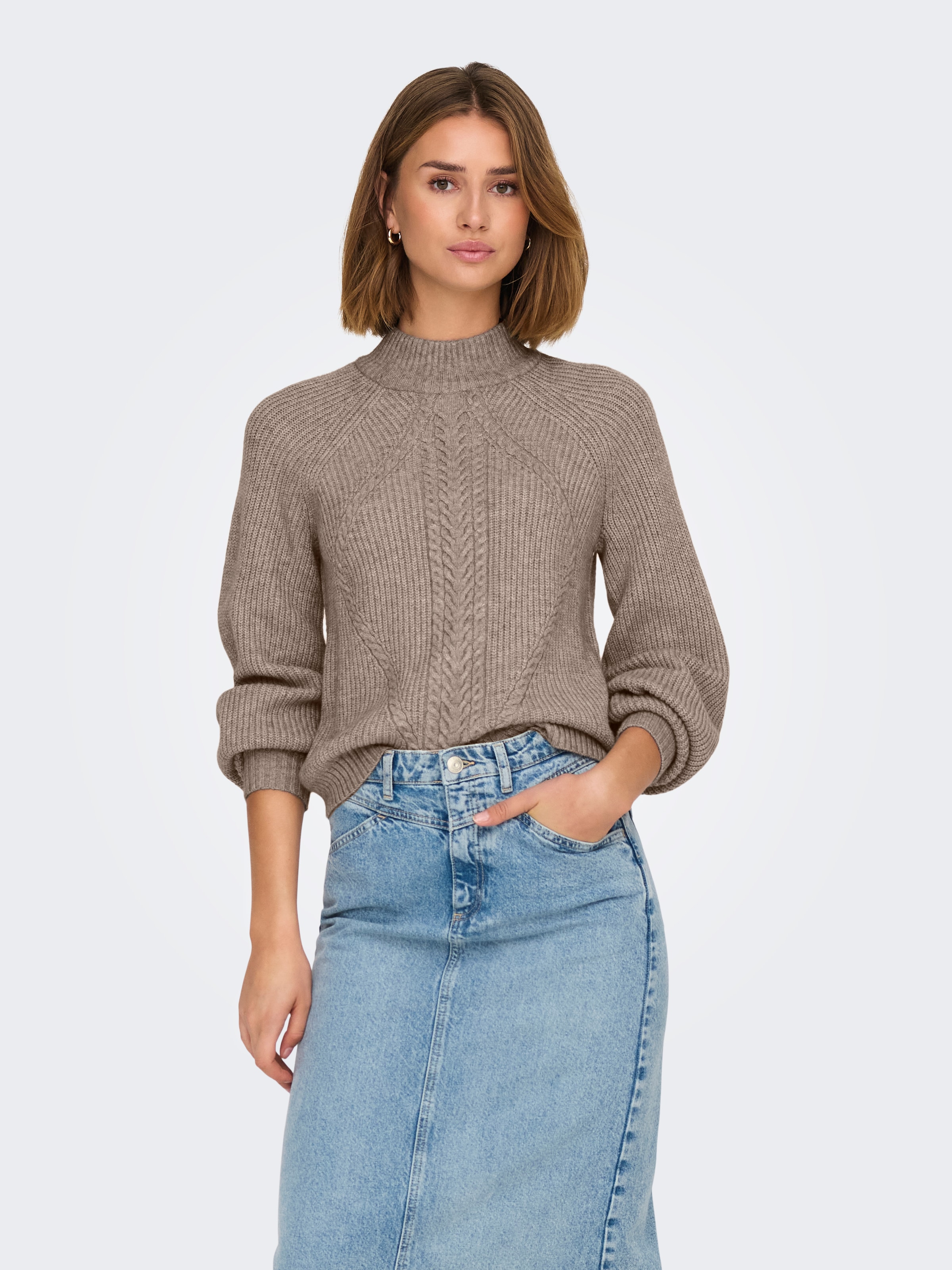 ONLY Stehkragenpullover "ONLKATIA LS DETAIL HIGHNECK CC KNT" günstig online kaufen