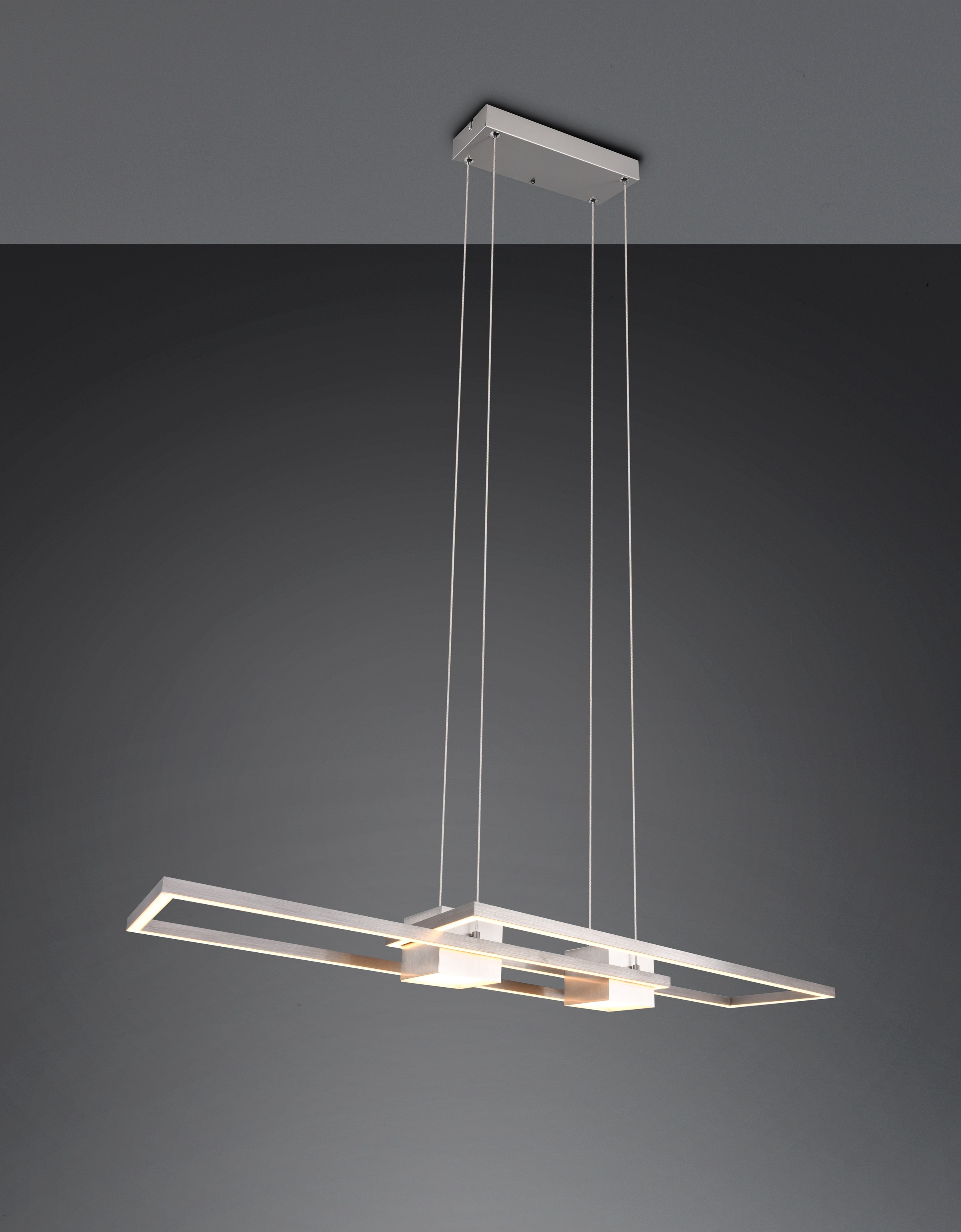 TRIO Leuchten LED Pendelleuchte »ALBANY, LED Hängelampe Wohnzimmer mit Fernbedienung, dimmbar, CCT«, 1 flammig, Leuchtmittel LED-Board | LED fest integriert, Lichtfarbe einstellbar, Memoryfunktion, Nachtlicht, up-and-down Licht